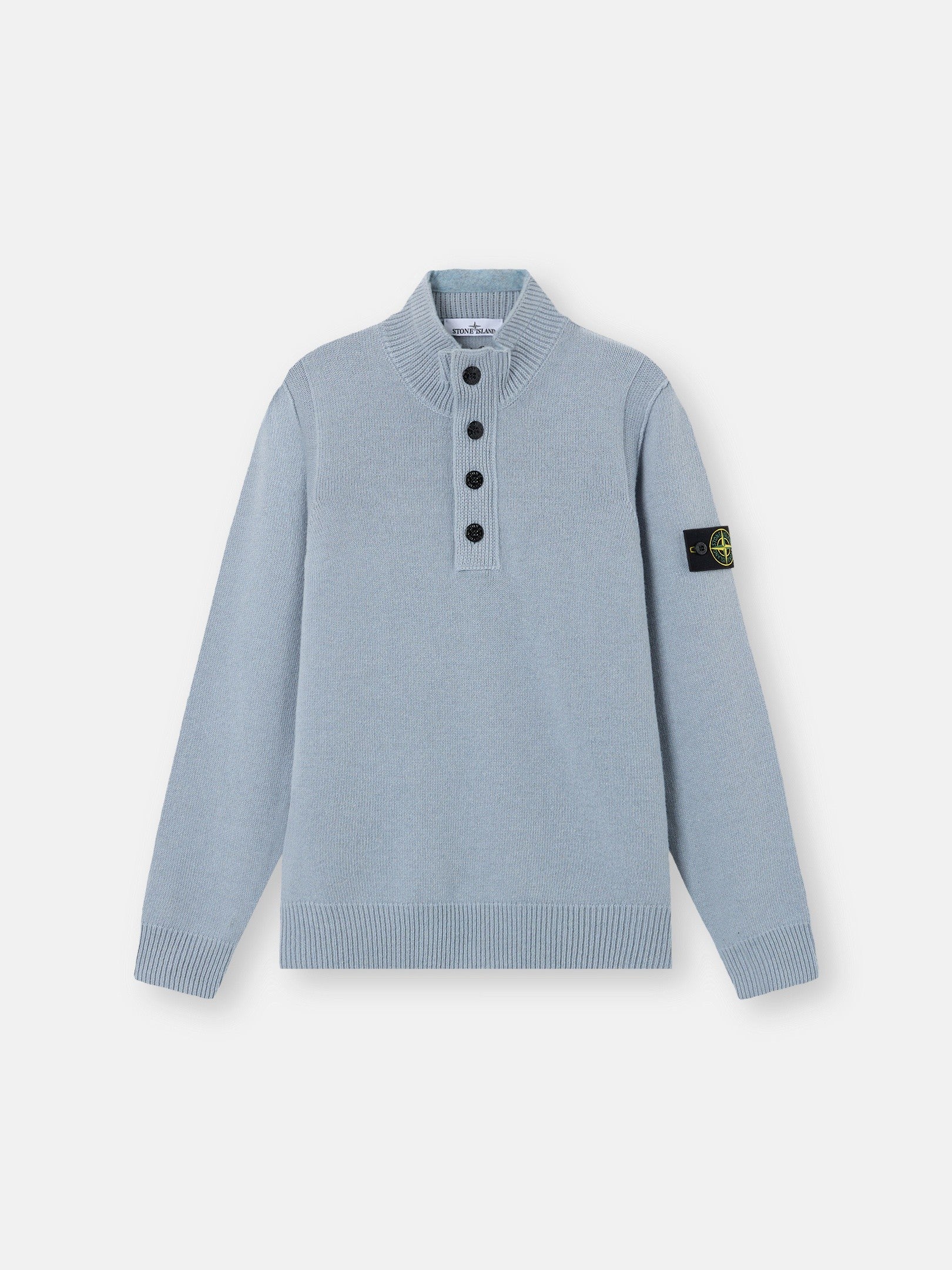 Regular-fit half-zip jumper with button placket - BoUvy