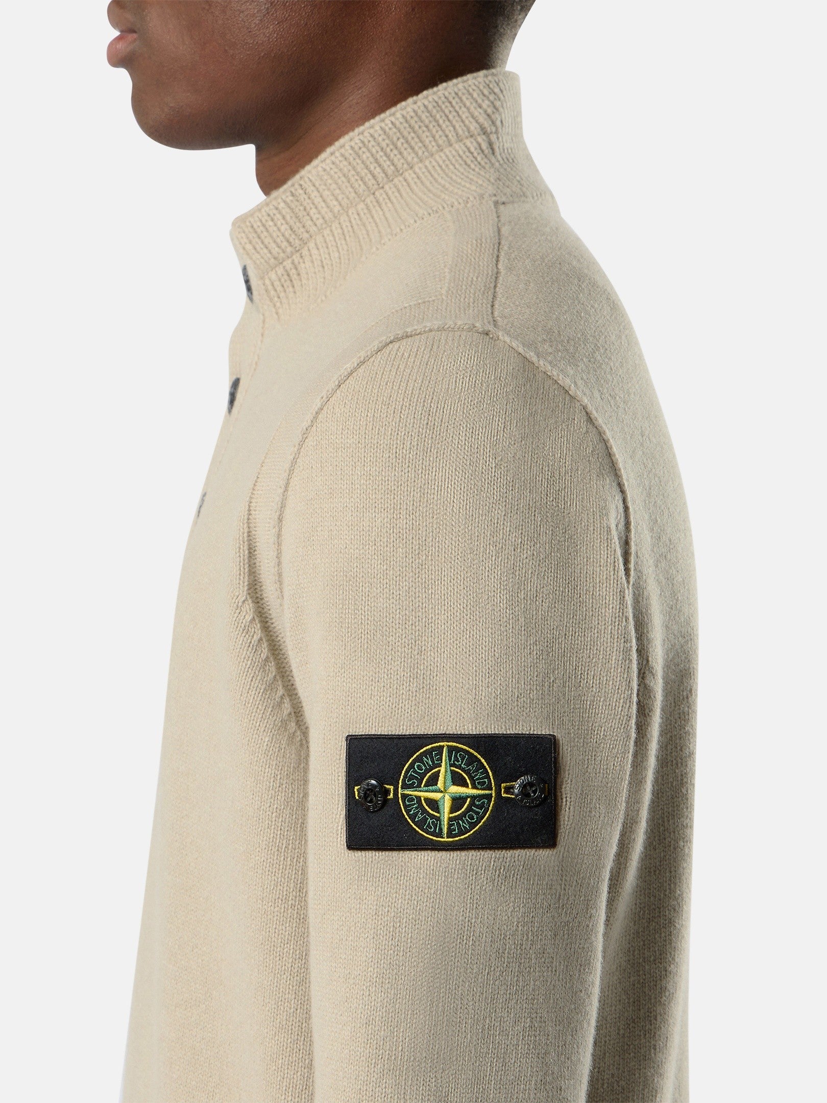 Regular-fit half-zip jumper with button placket - BoUvy