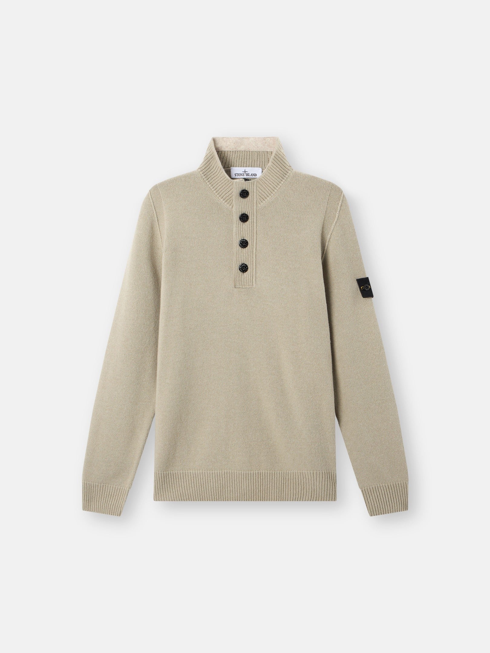 Regular-fit half-zip jumper with button placket - BoUvy