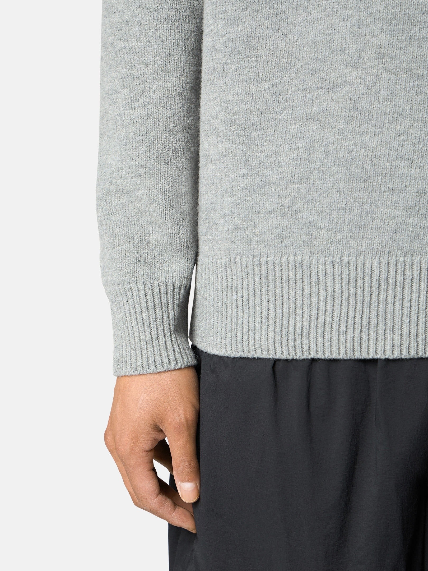 Regular-fit half-zip jumper with button placket - BoUvy
