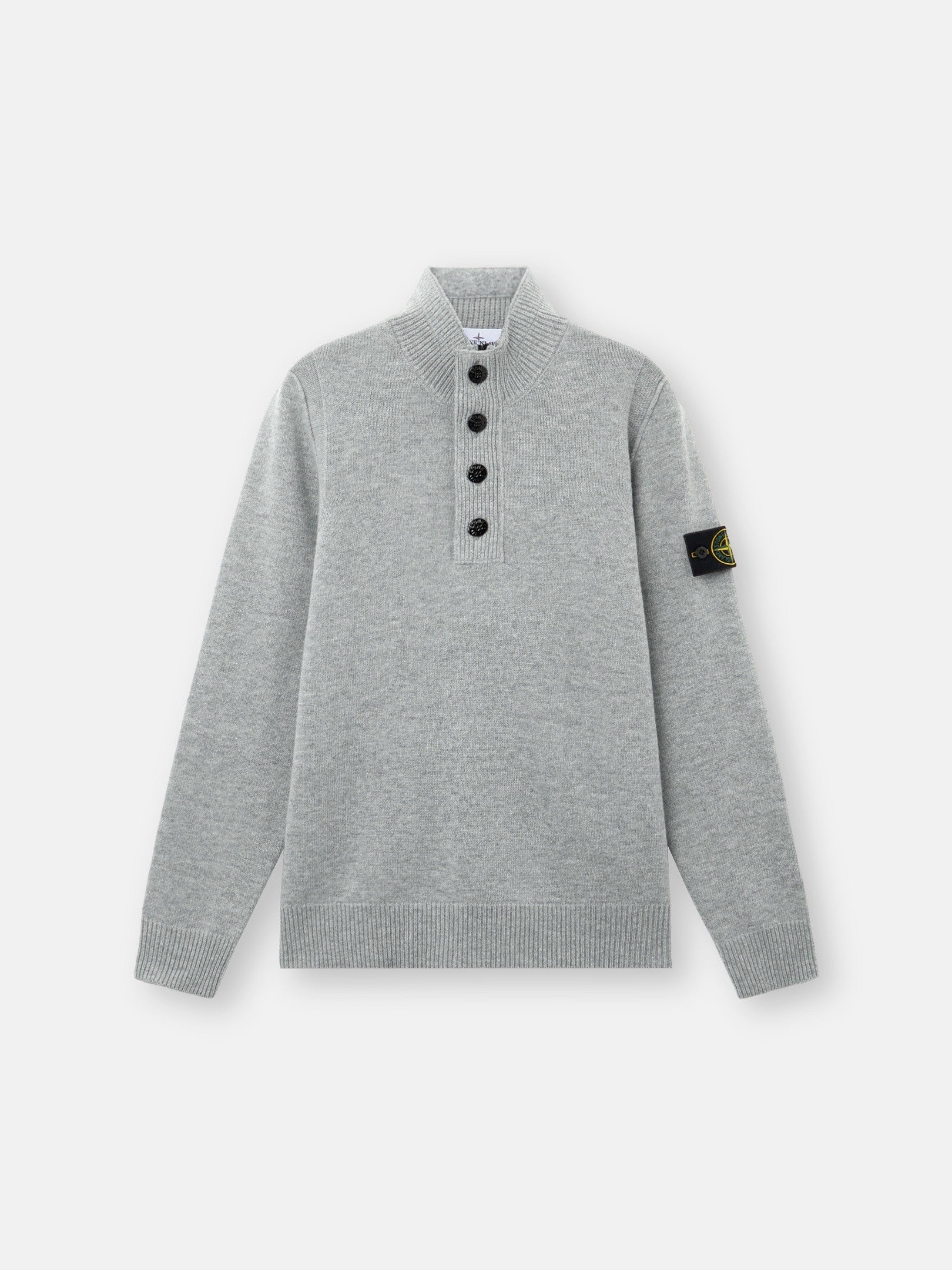 Regular-fit half-zip jumper with button placket - BoUvy