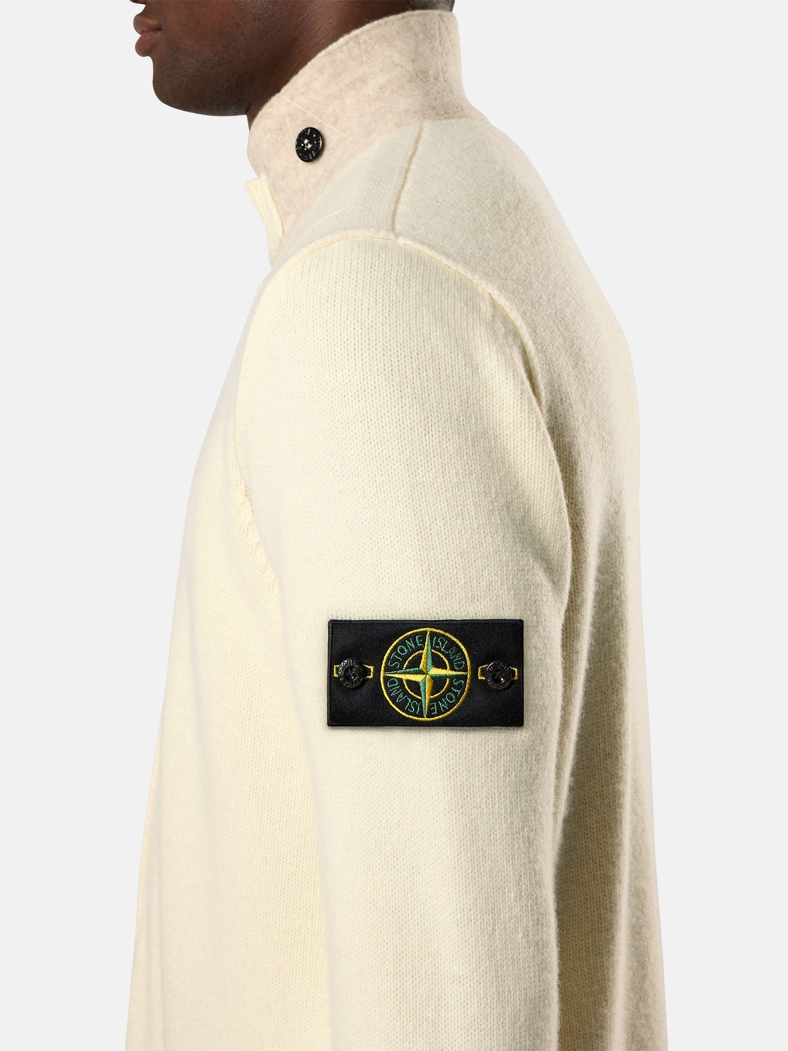 Regular-fit zip-up jumper with button placket - BoUvy