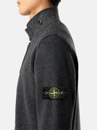 Regular-fit zip-up jumper with button placket - BoUvy