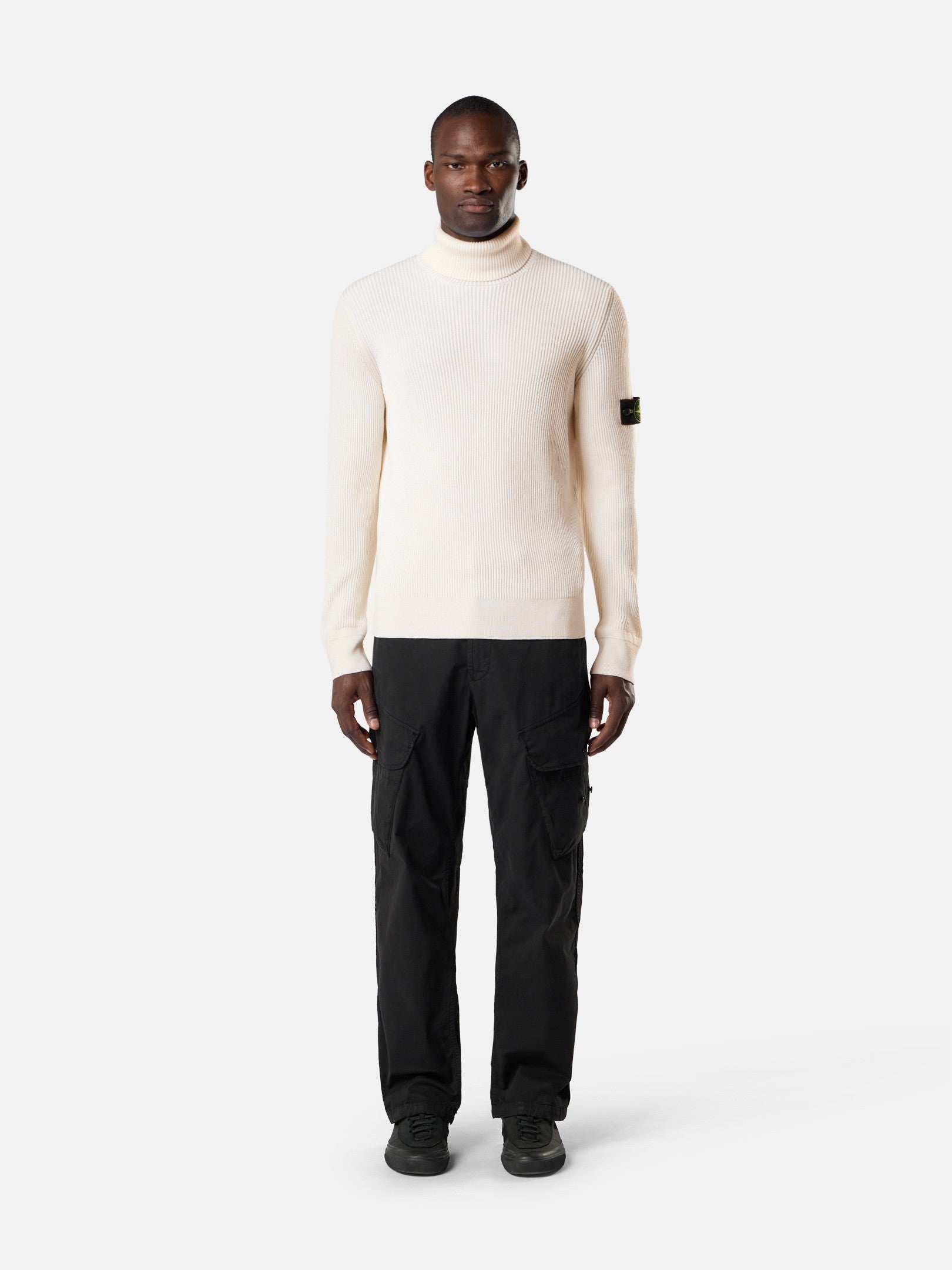 Regular-fit turtleneck jumper with fine-ribbed trims - BoUvy