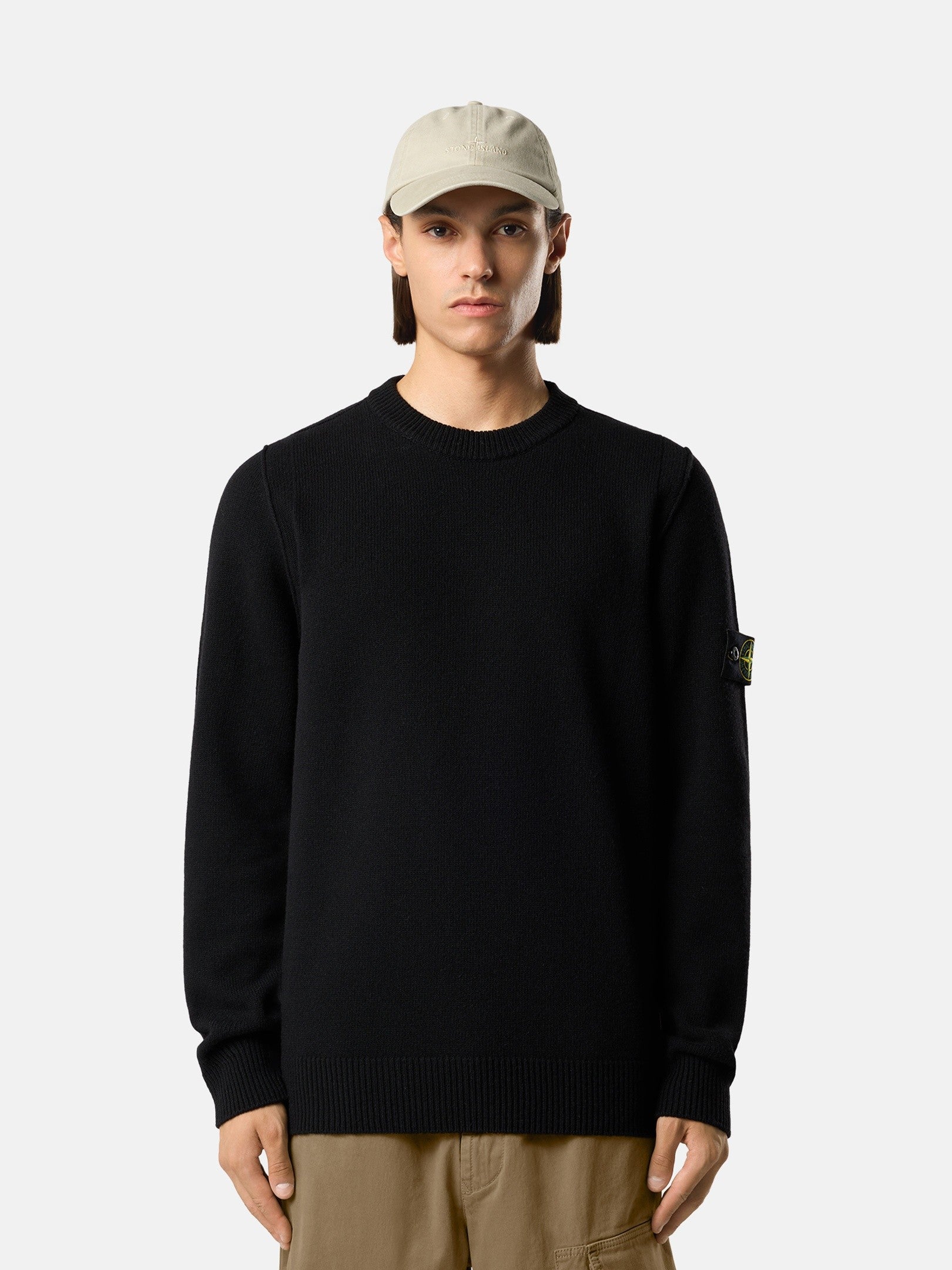 Regular-fit crewneck jumper with ribbed trims - BoUvy