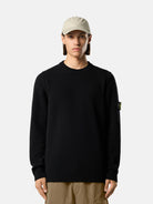 Regular-fit crewneck jumper with ribbed trims - BoUvy