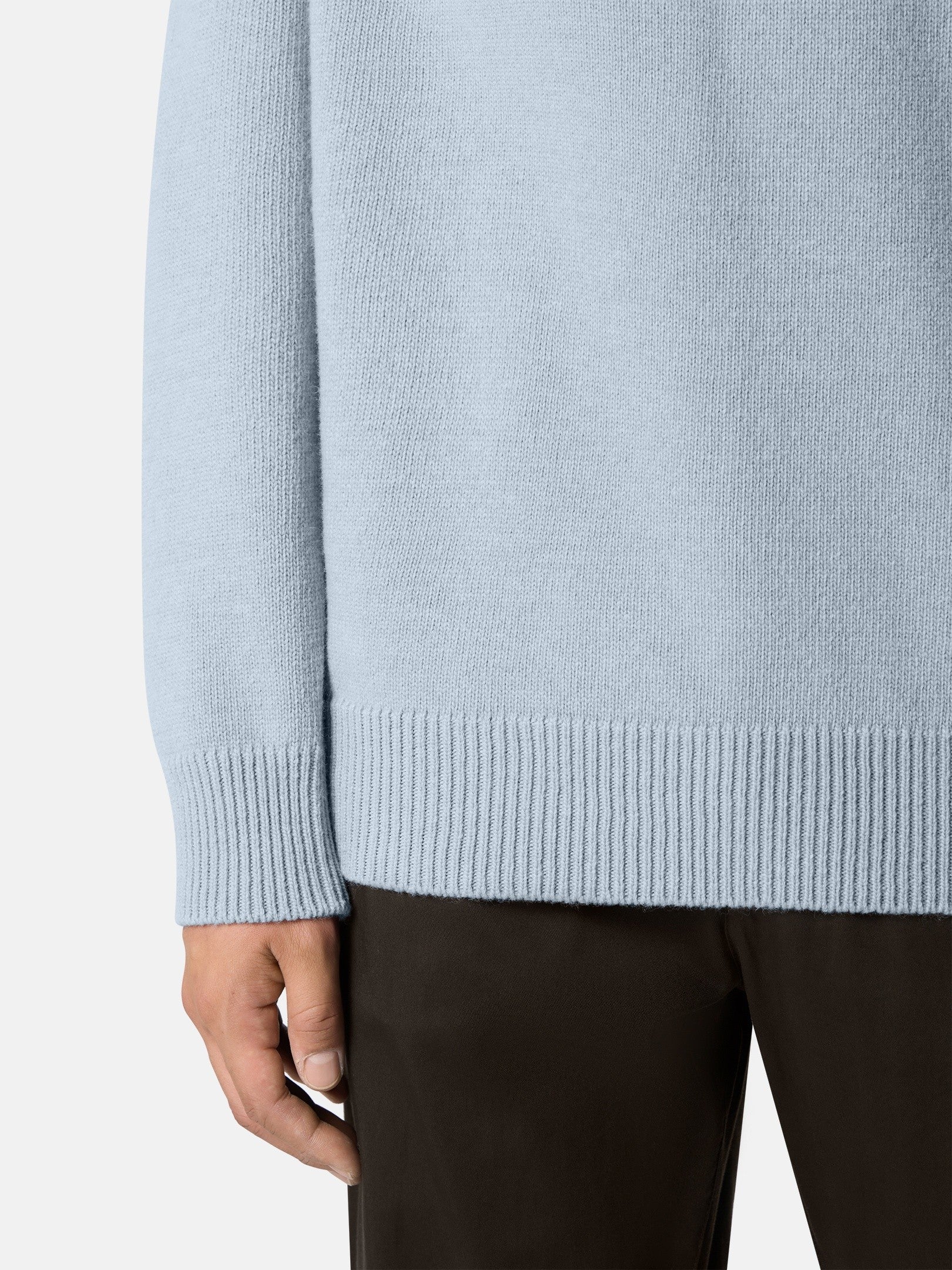 Regular-fit crewneck jumper with ribbed trims - BoUvy