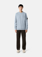 Regular-fit crewneck jumper with ribbed trims - BoUvy