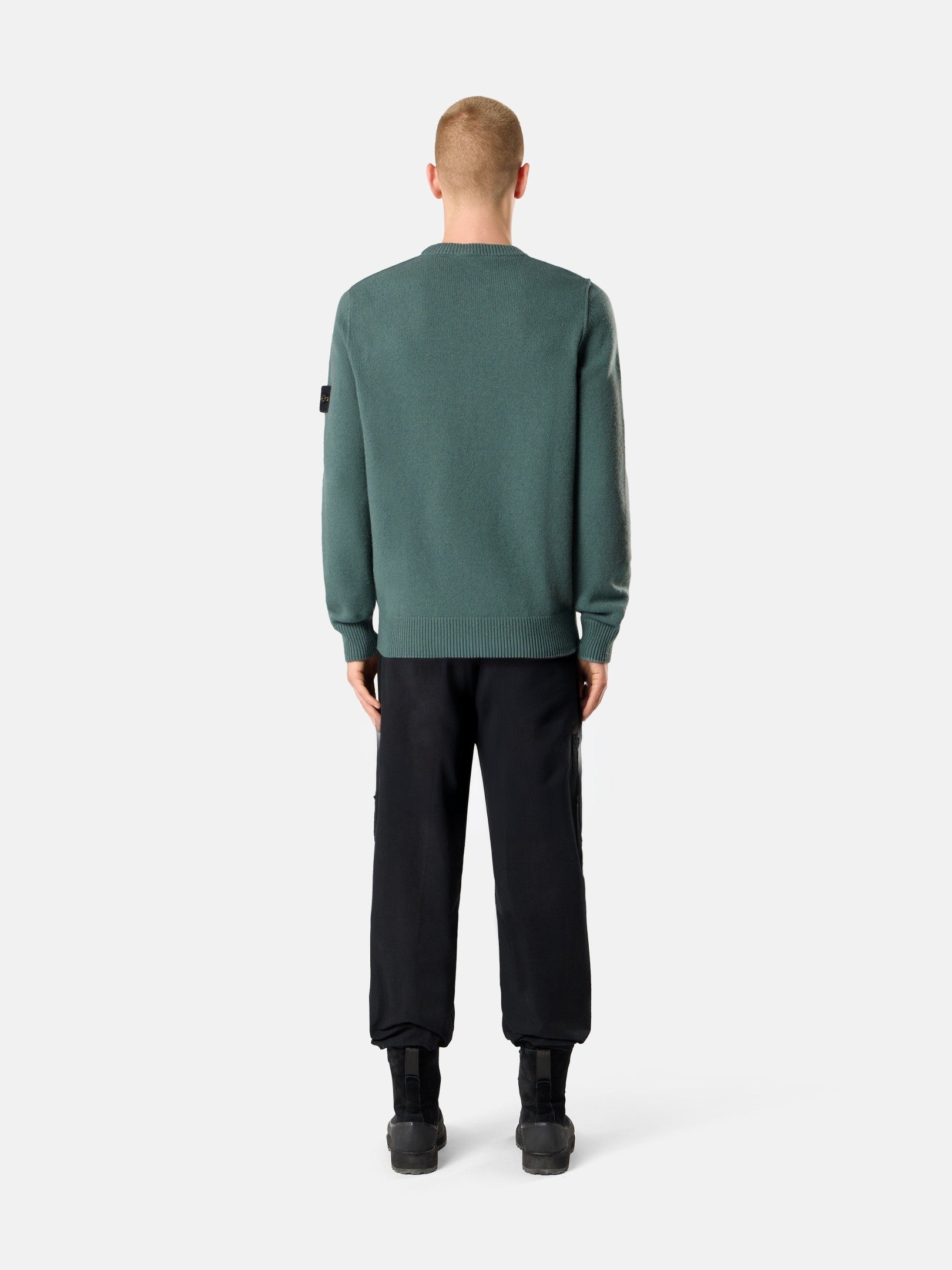 Regular-fit crewneck jumper with ribbed trims - BoUvy