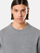 Regular-fit crewneck jumper with ribbed trims - BoUvy