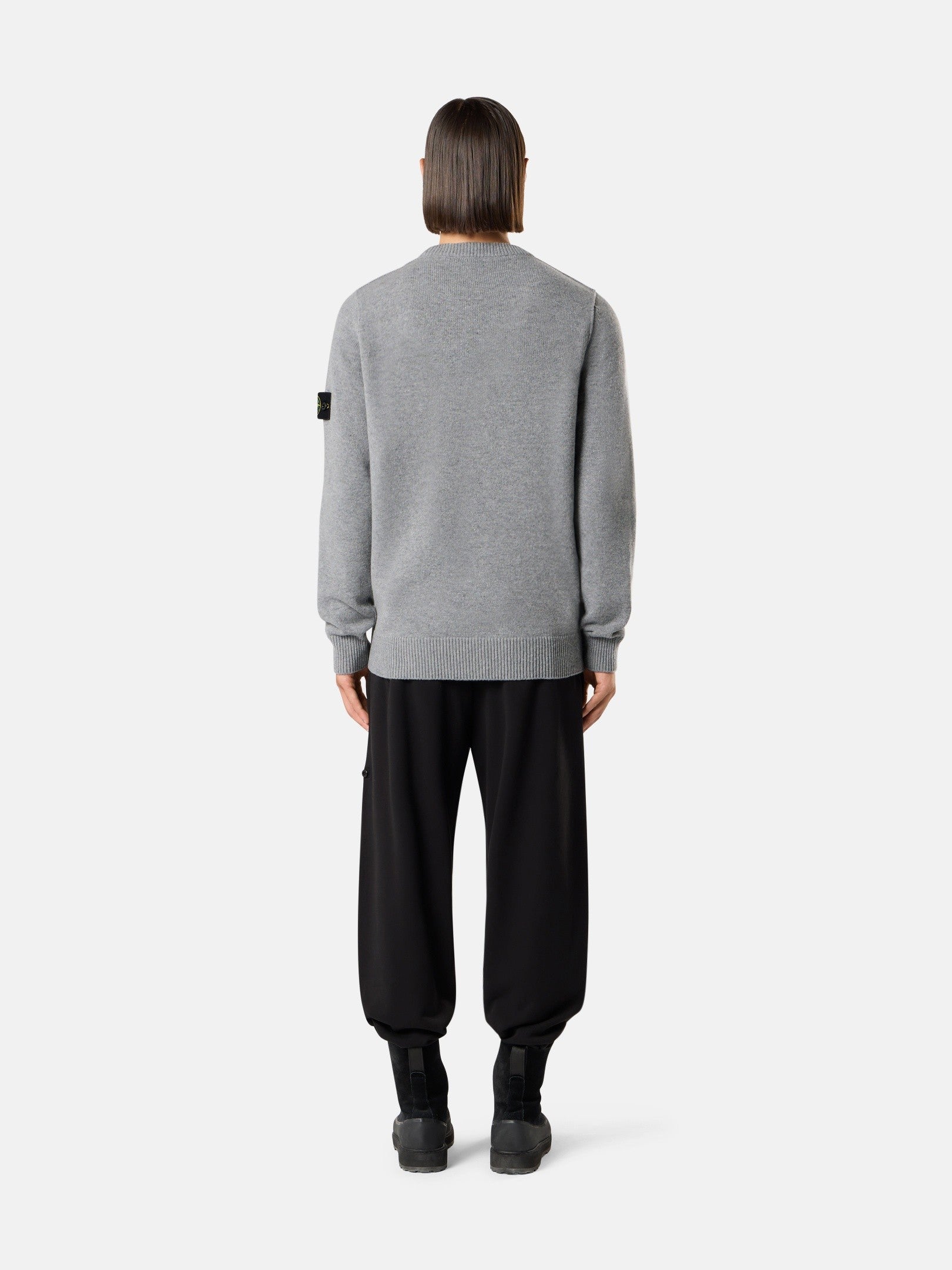 Regular-fit crewneck jumper with ribbed trims - BoUvy
