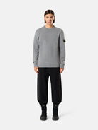Regular-fit crewneck jumper with ribbed trims - BoUvy
