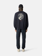Oversized-fit crewneck sweatshirt with 'Desert' print - BoUvy