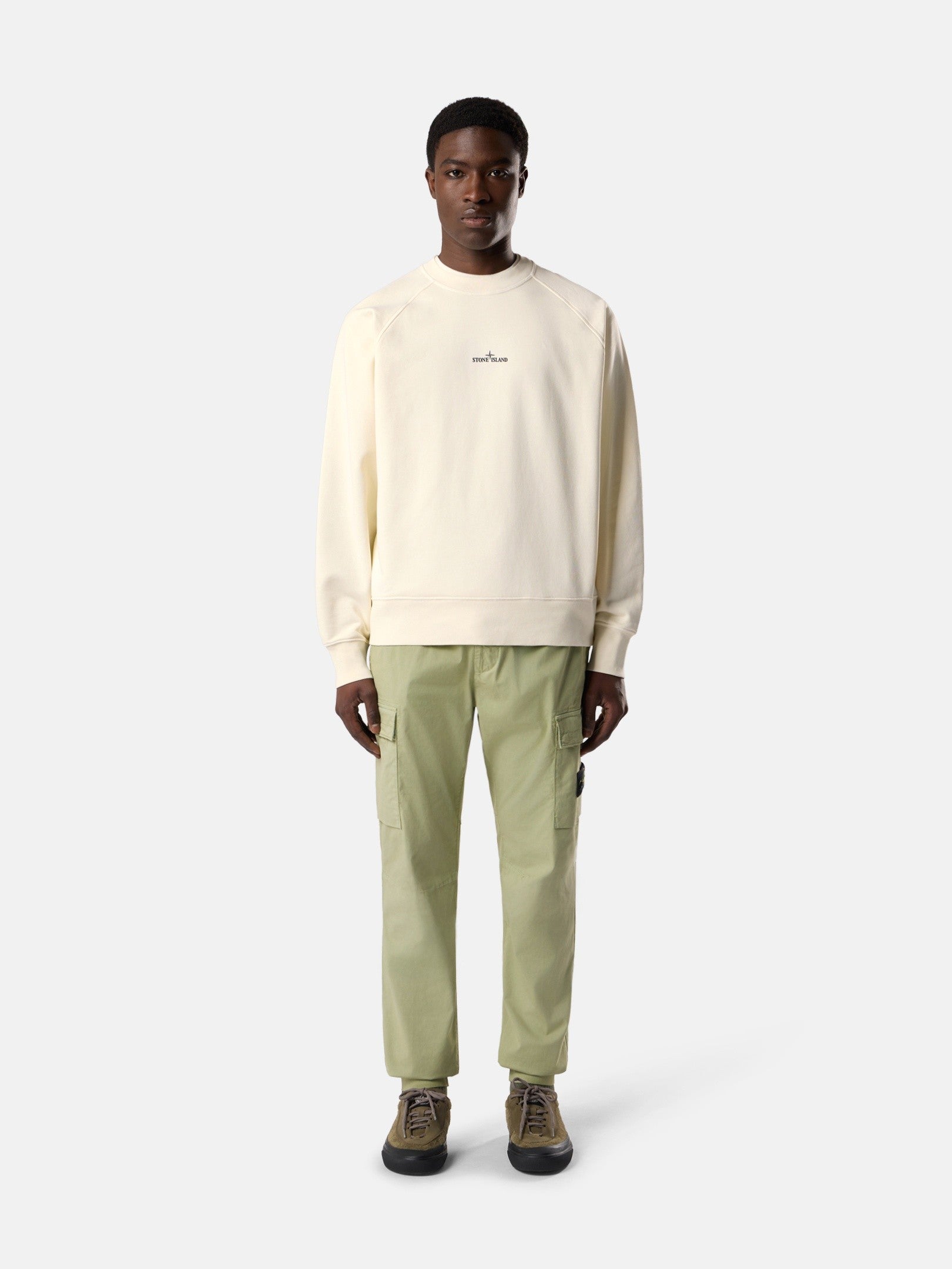 Oversized-fit crewneck sweatshirt with 'Desert' print - BoUvy