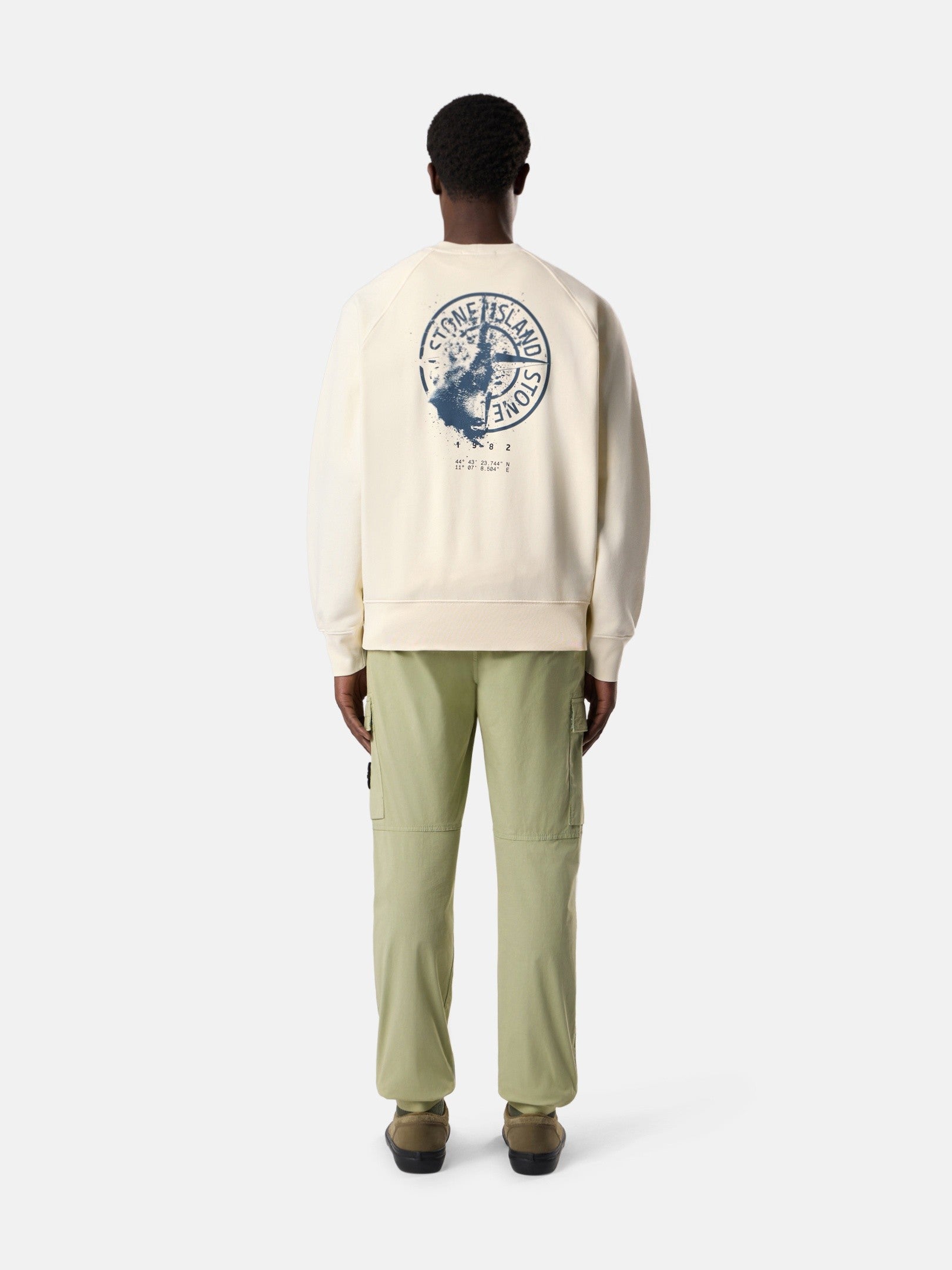 Oversized-fit crewneck sweatshirt with 'Desert' print - BoUvy