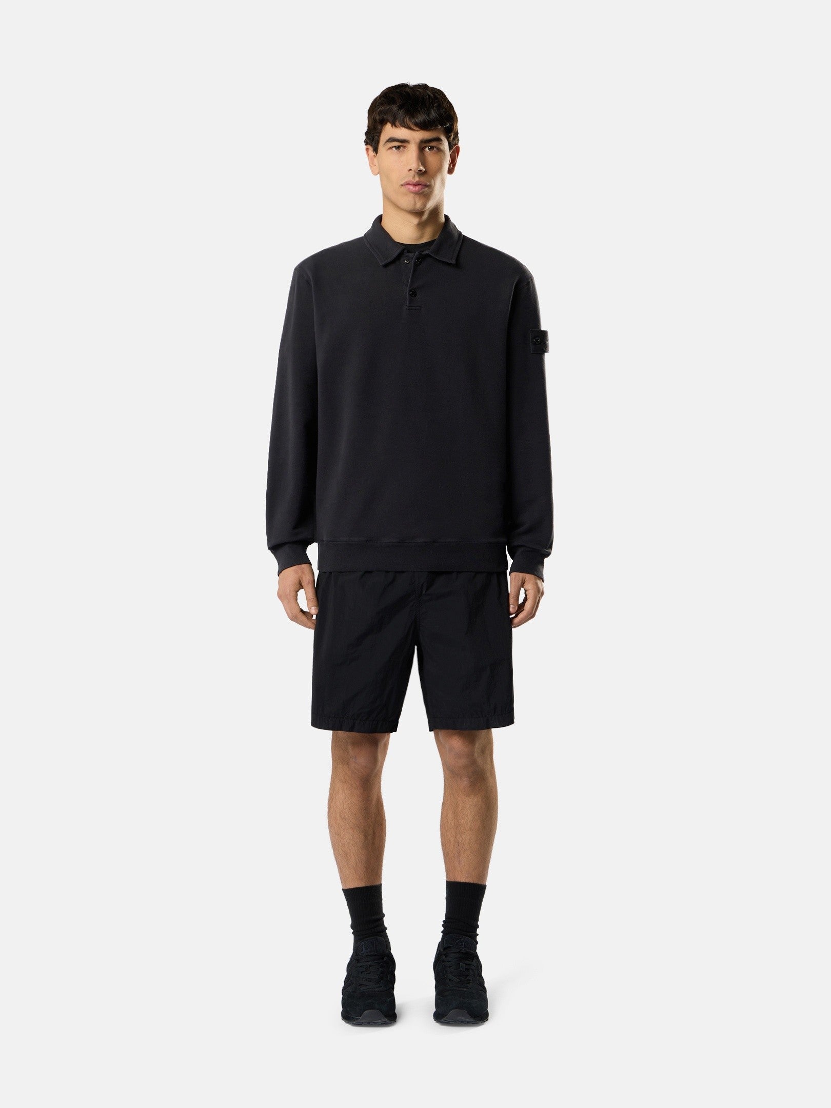 Comfort-fit polo collar sweatshirt - BoUvy