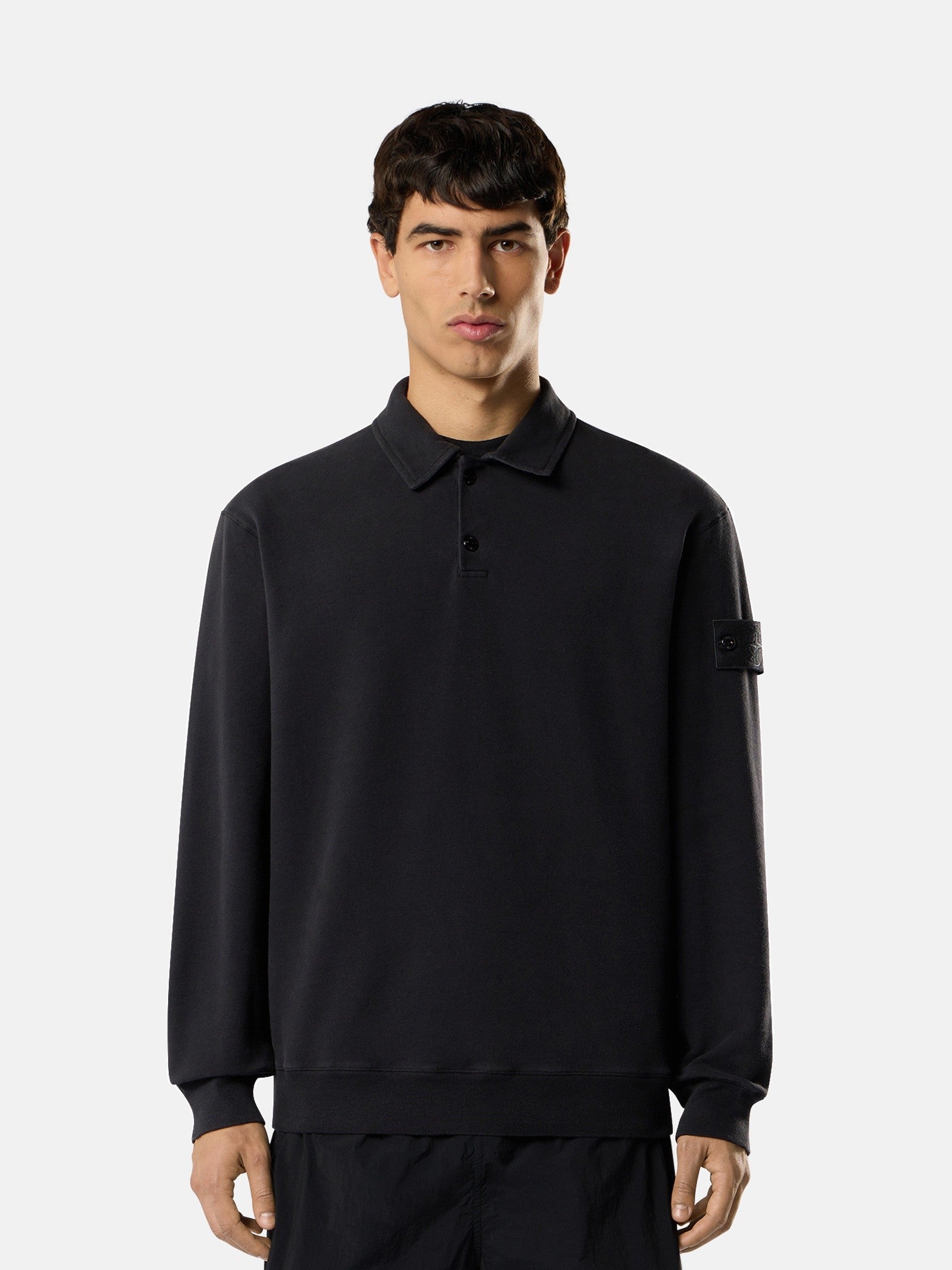 Comfort-fit polo collar sweatshirt - BoUvy