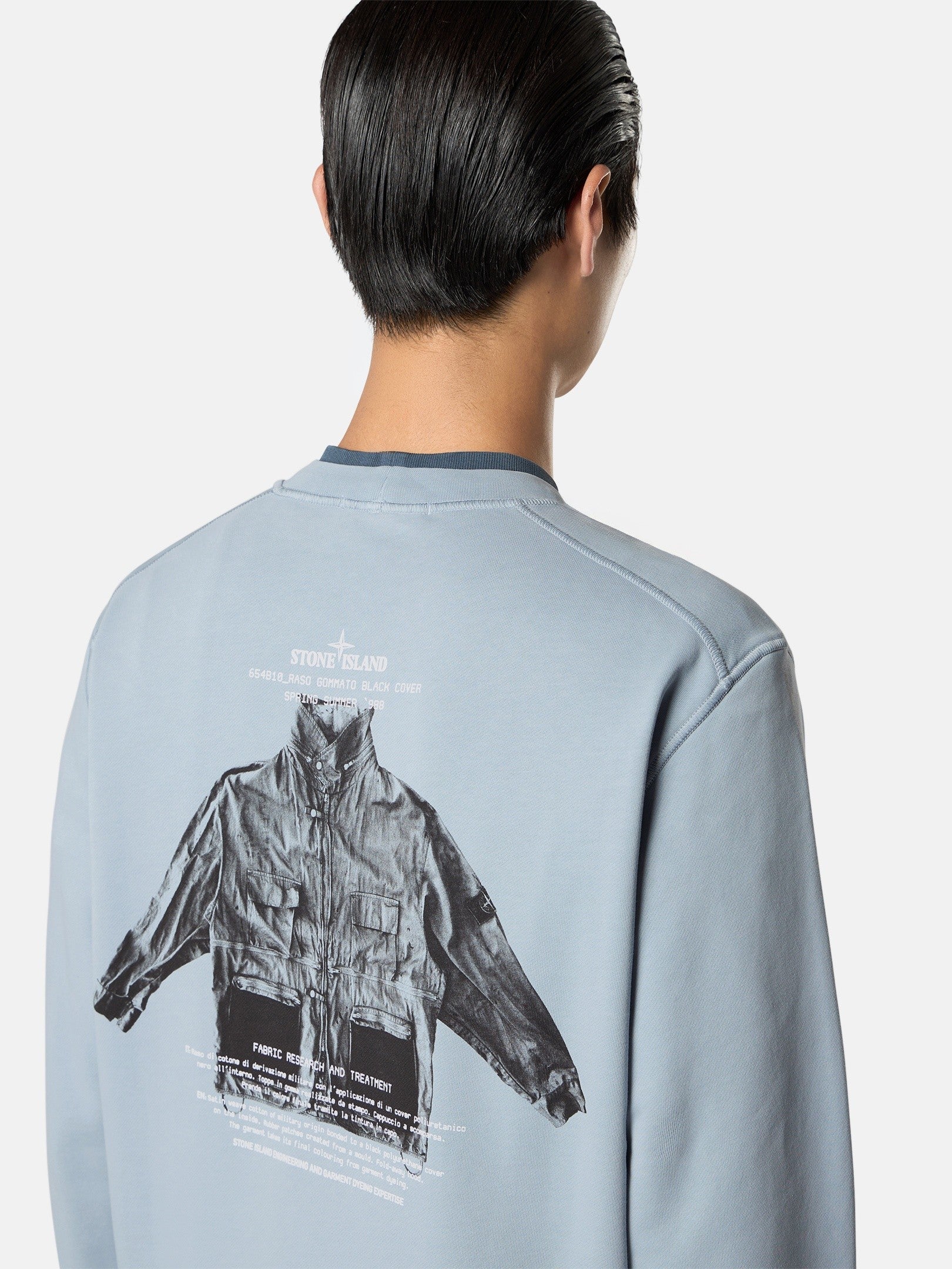 Regular-fit crewneck sweatshirt with seasonal 'ARCHIVIO' print - BoUvy