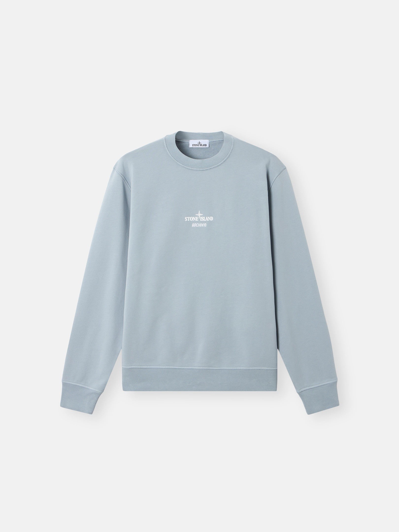 Regular-fit crewneck sweatshirt with seasonal 'ARCHIVIO' print - BoUvy