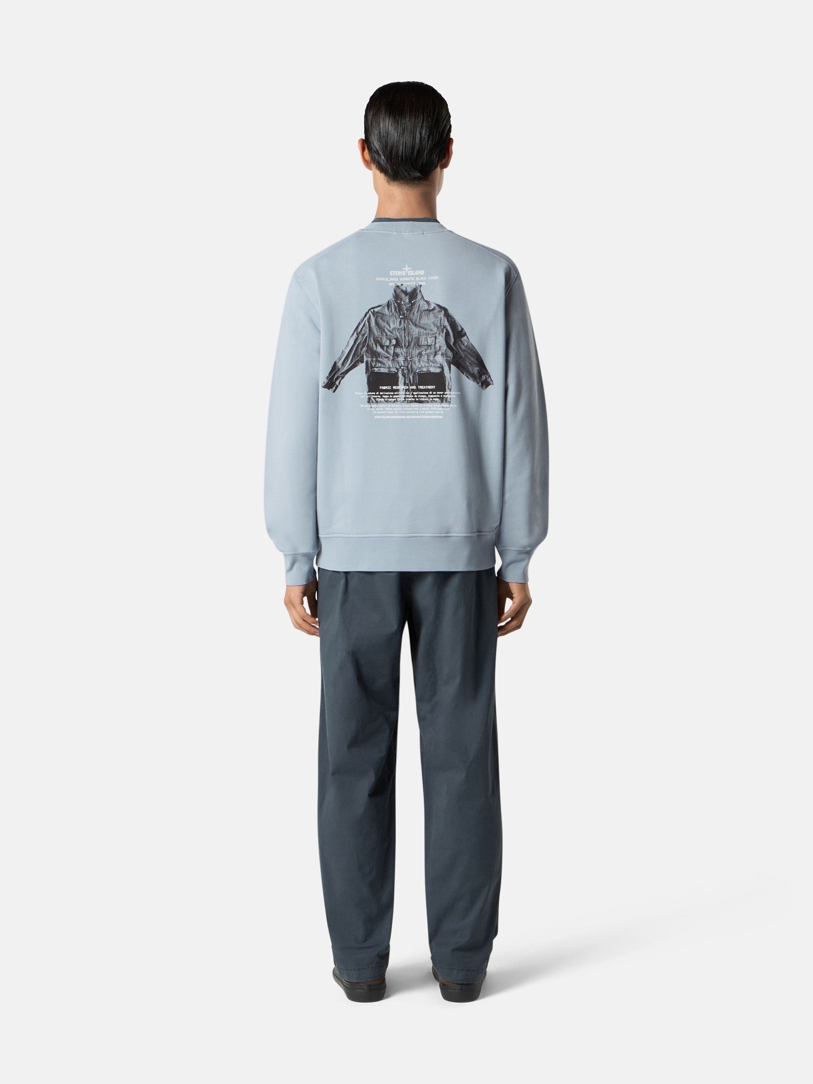 Regular-fit crewneck sweatshirt with seasonal 'ARCHIVIO' print - BoUvy