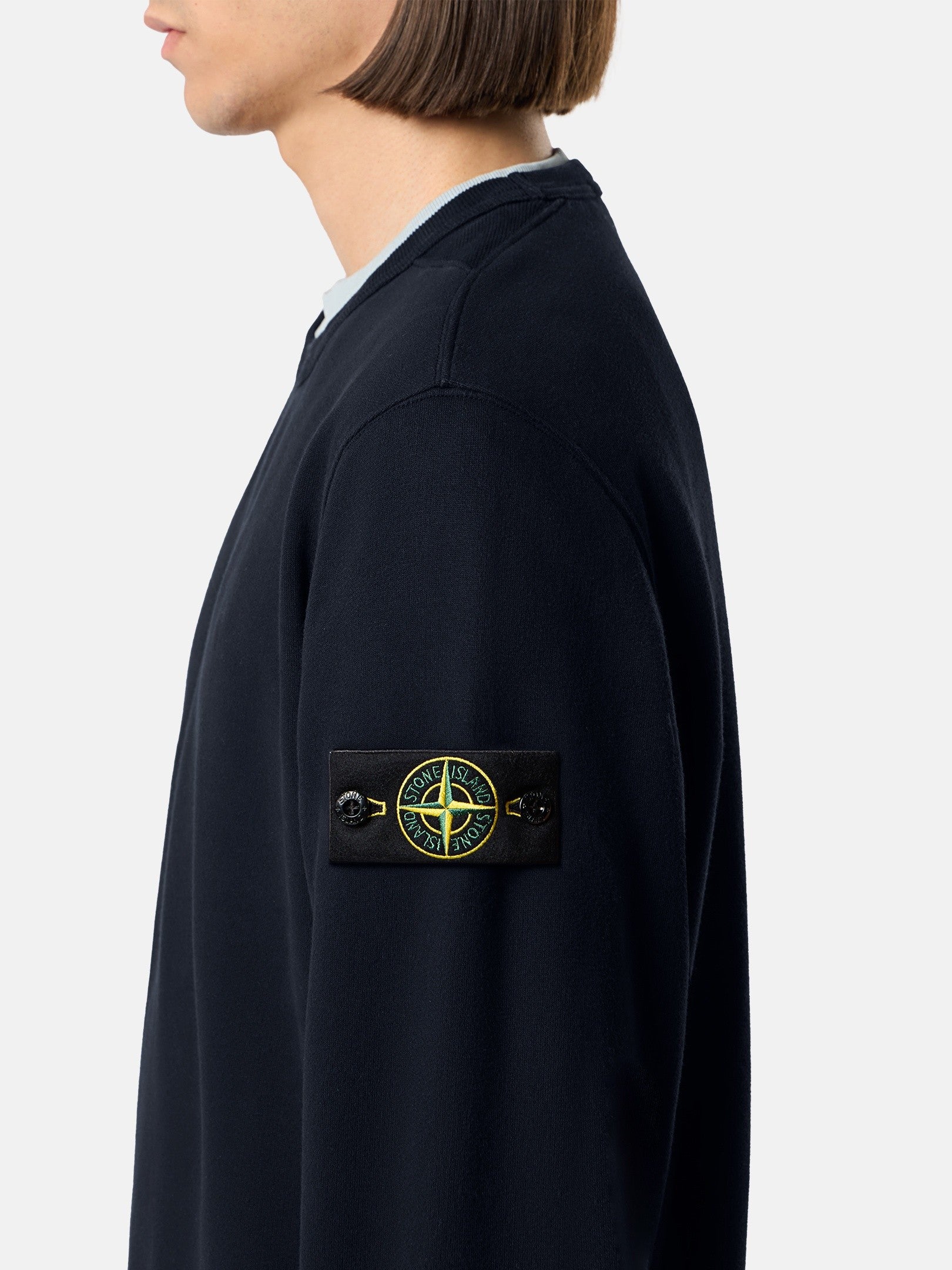 Regular-fit crewneck sweatshirt with ribbed inserts - BoUvy