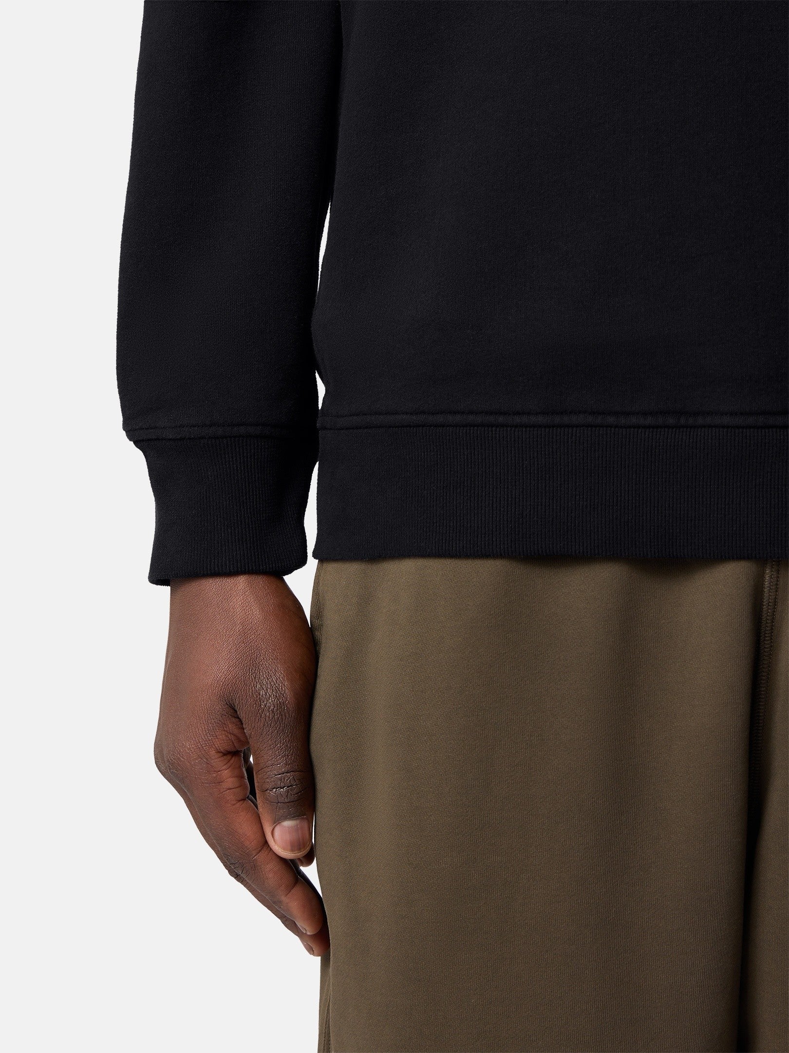 Regular-fit crewneck sweatshirt with ribbed inserts - BoUvy