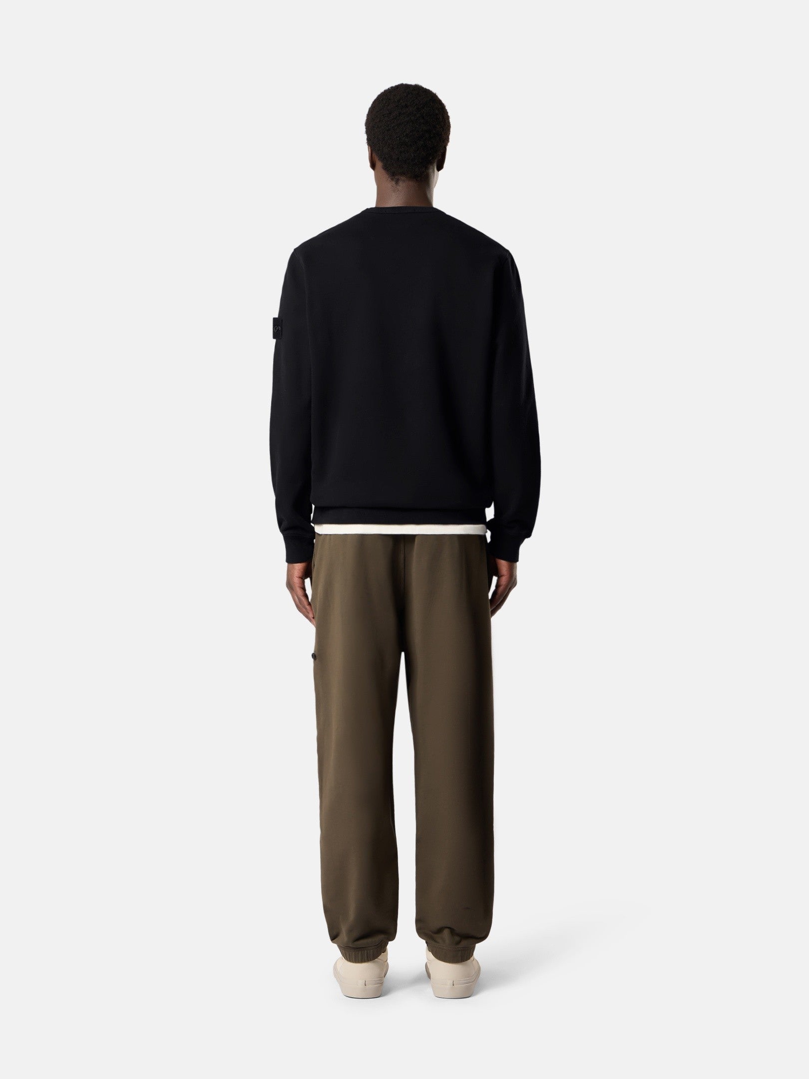 Regular-fit crewneck sweatshirt with ribbed inserts - BoUvy