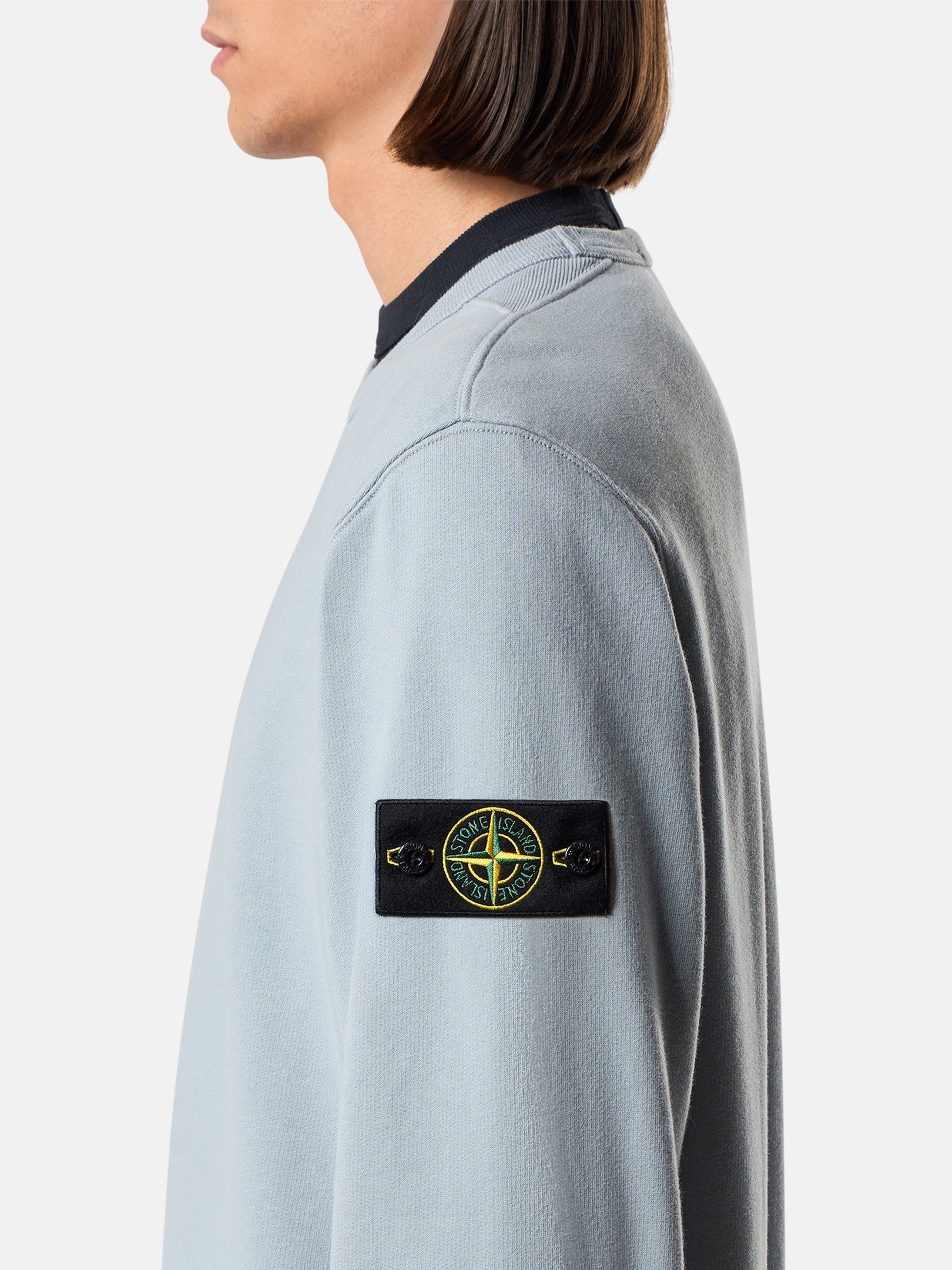 Regular-fit crewneck sweatshirt with ribbed inserts - BoUvy