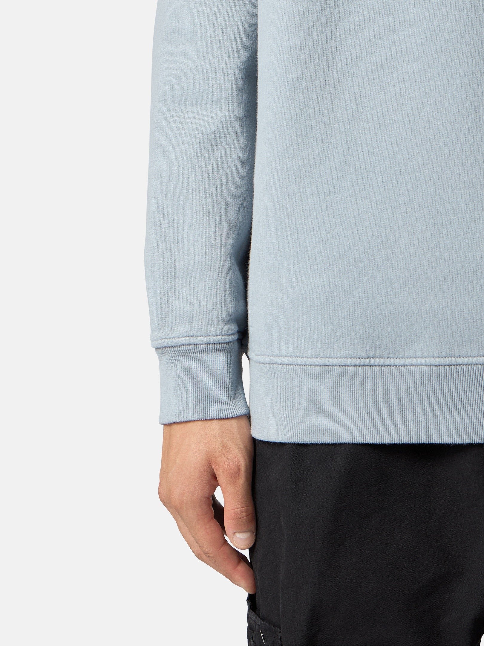 Regular-fit crewneck sweatshirt with ribbed inserts - BoUvy