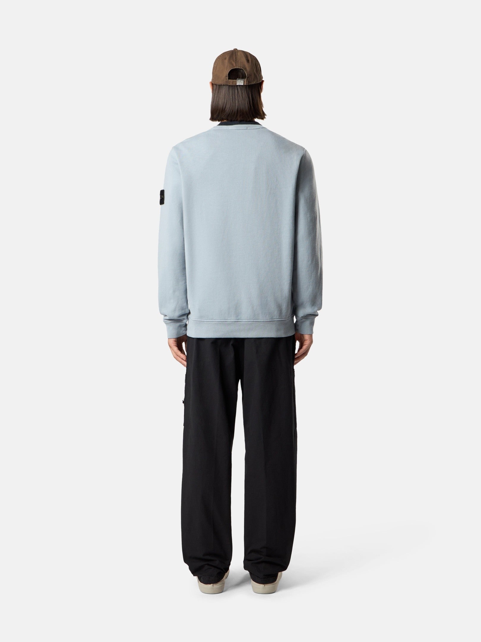 Regular-fit crewneck sweatshirt with ribbed inserts - BoUvy