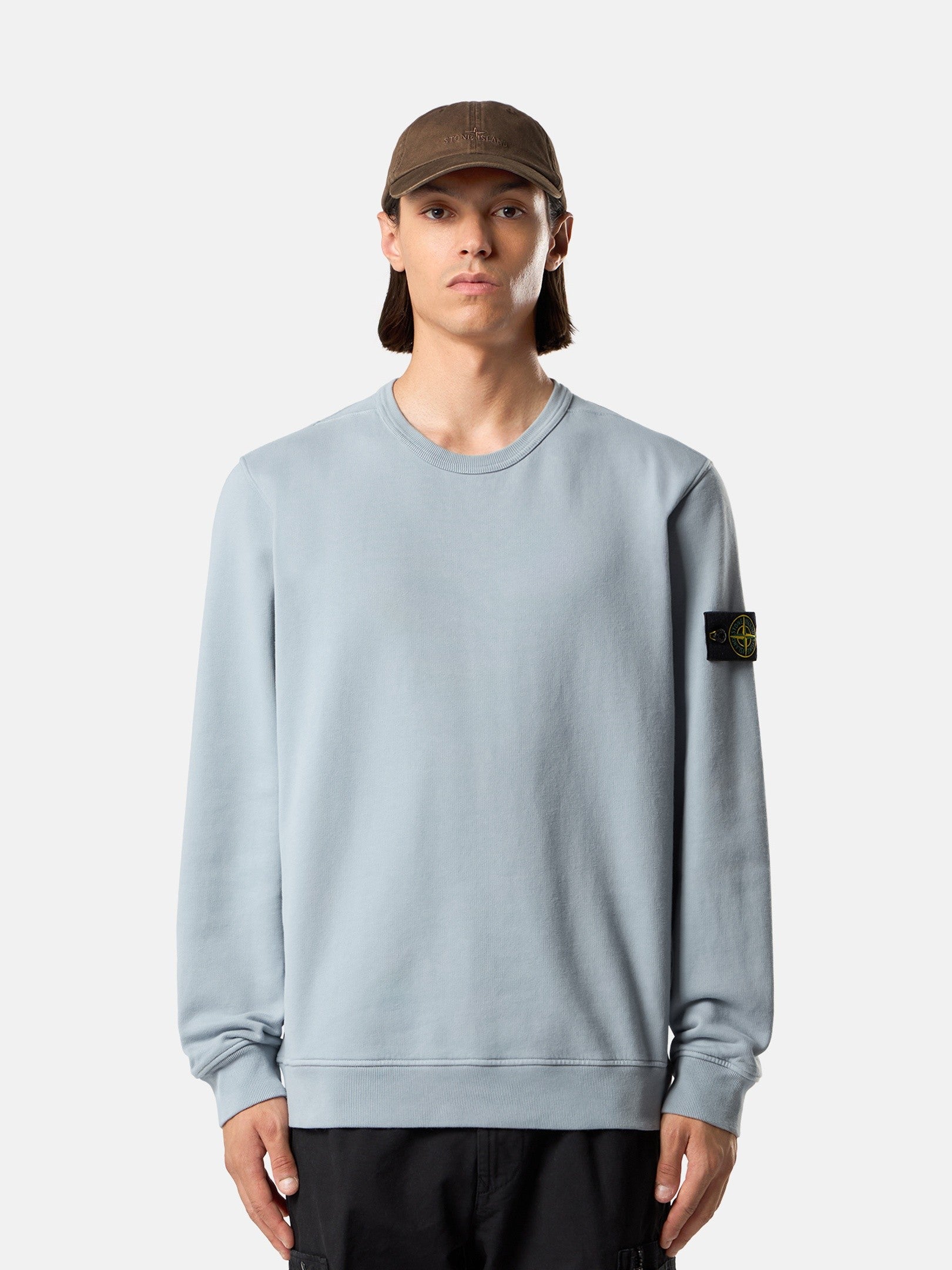 Regular-fit crewneck sweatshirt with ribbed inserts - BoUvy