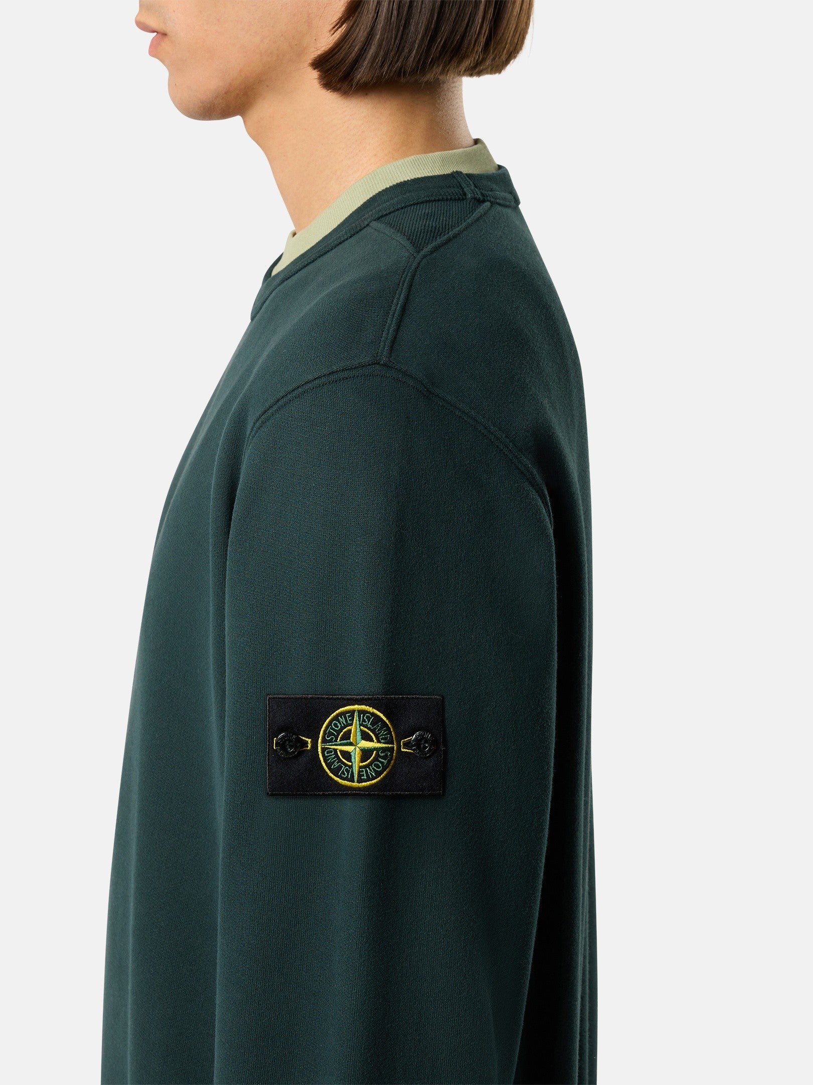 Regular-fit crewneck sweatshirt with ribbed inserts - BoUvy