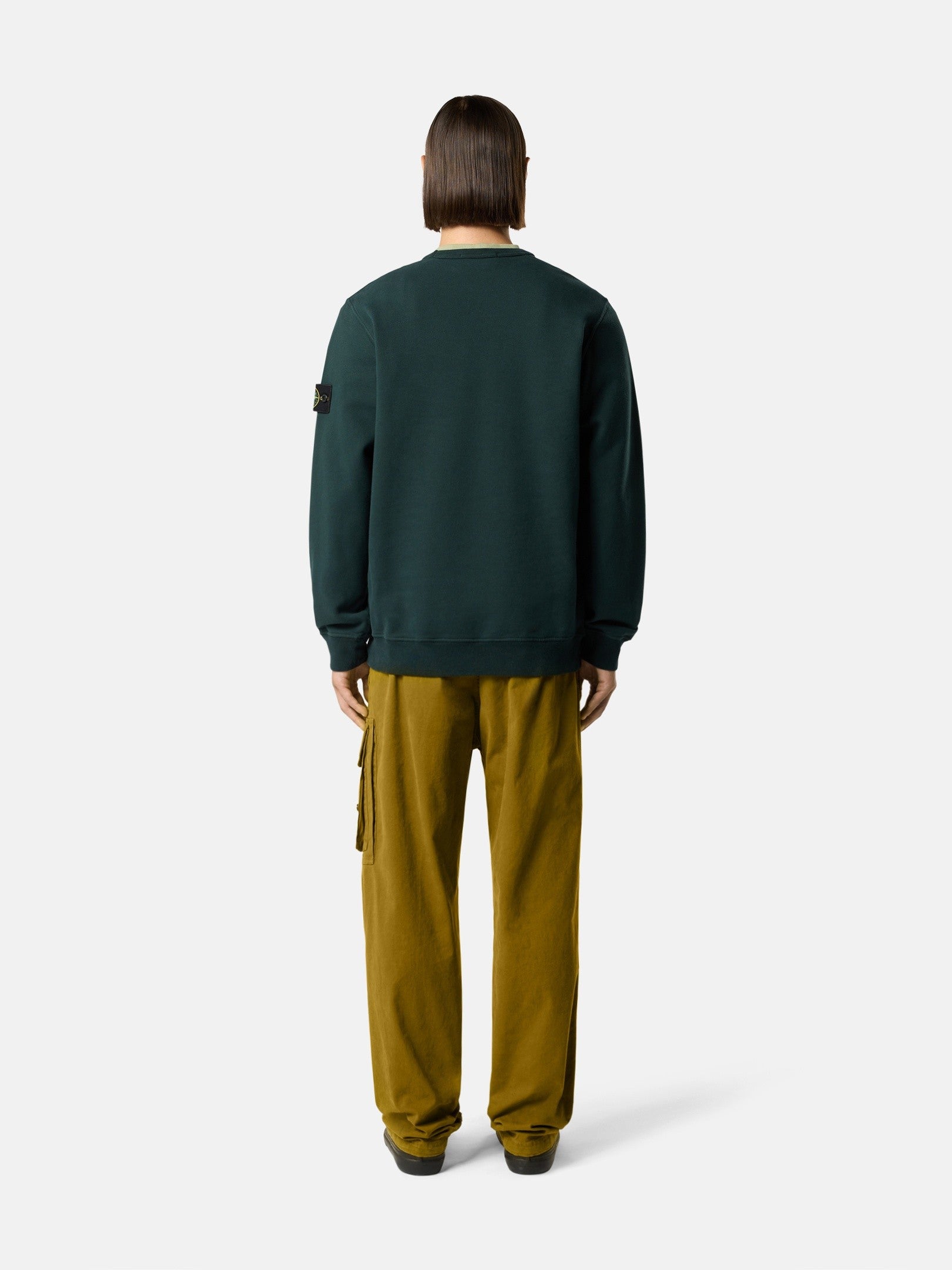 Regular-fit crewneck sweatshirt with ribbed inserts - BoUvy