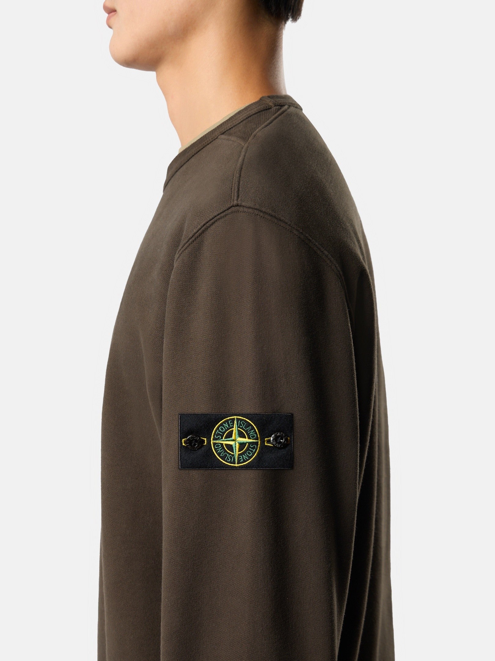Regular-fit crewneck sweatshirt with ribbed inserts - BoUvy