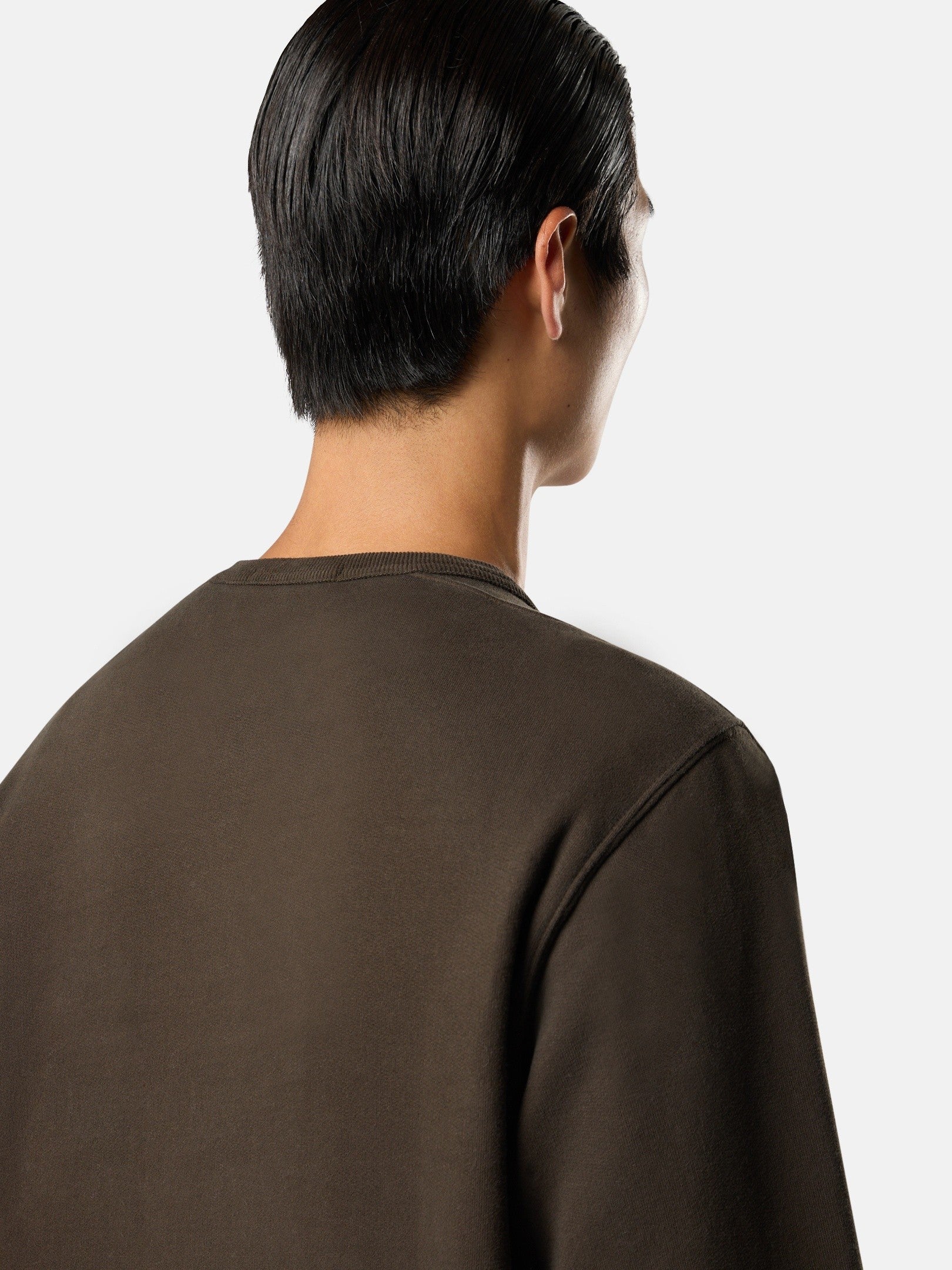 Regular-fit crewneck sweatshirt with ribbed inserts - BoUvy