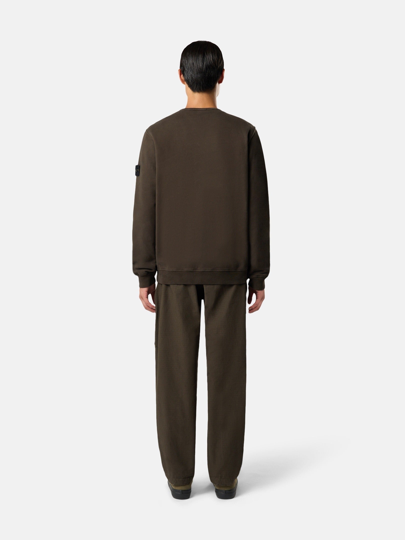 Regular-fit crewneck sweatshirt with ribbed inserts - BoUvy