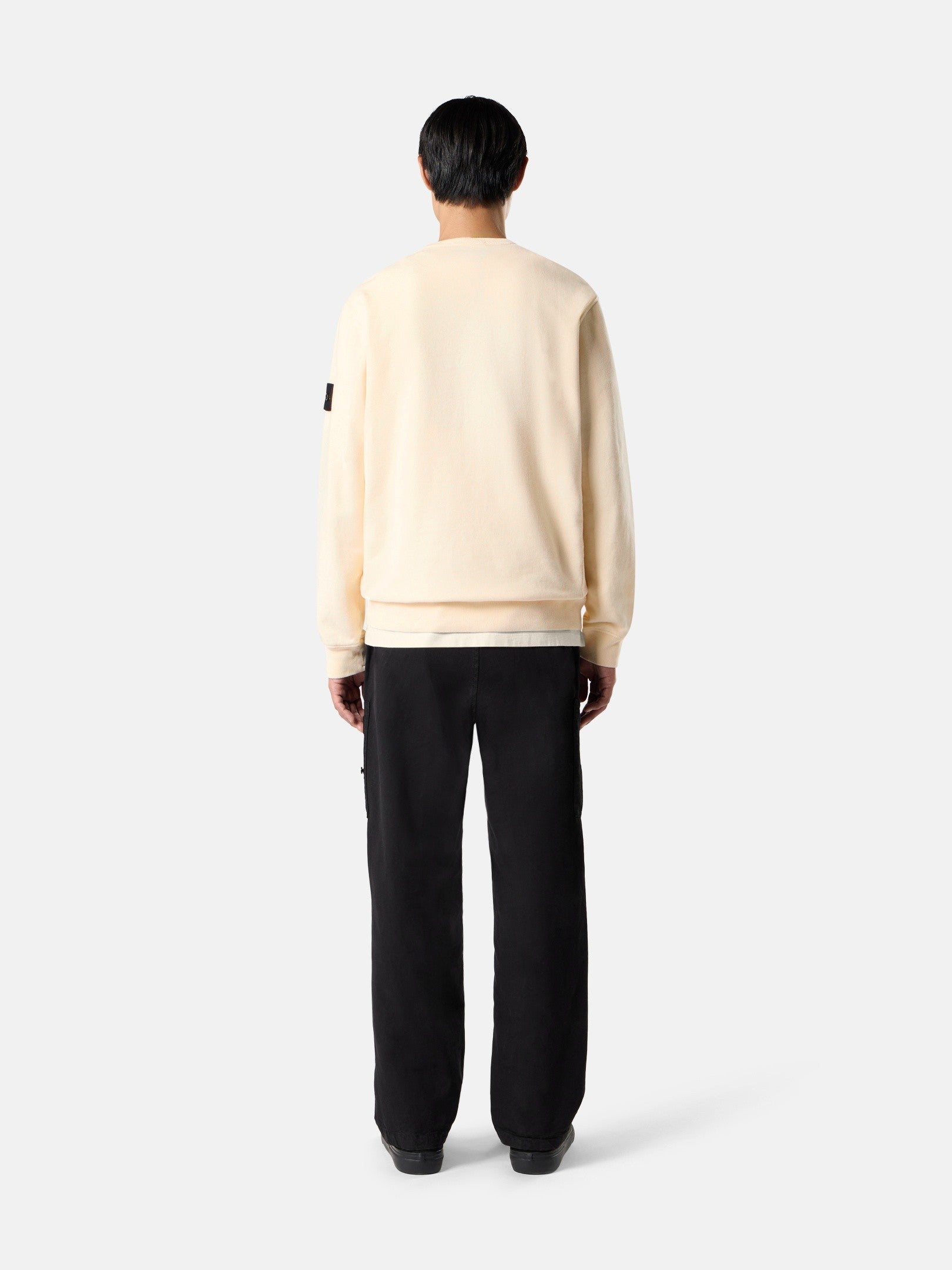 Regular-fit crewneck sweatshirt with ribbed inserts - BoUvy