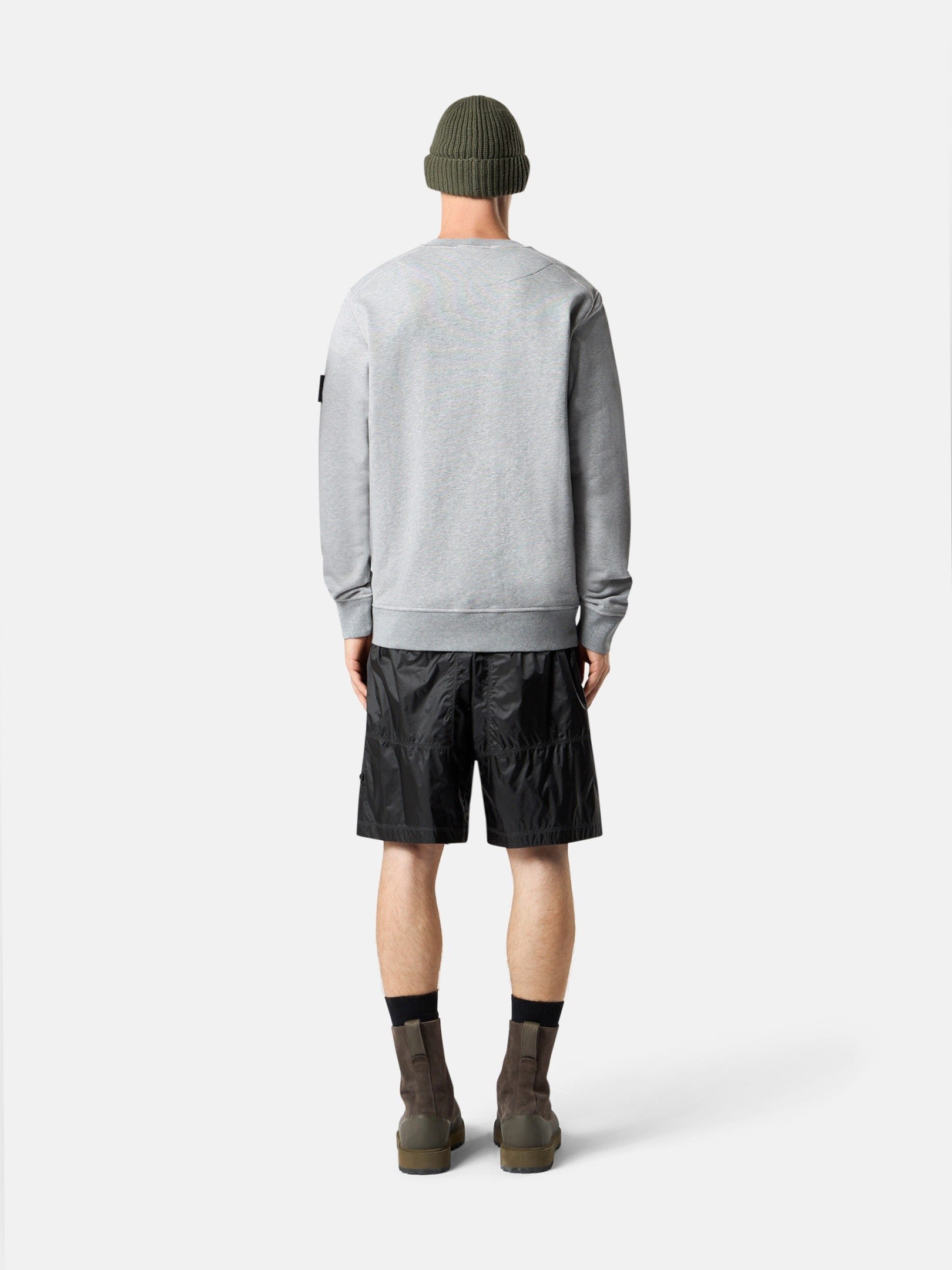 Regular-fit crewneck sweatshirt with ribbed inserts - BoUvy