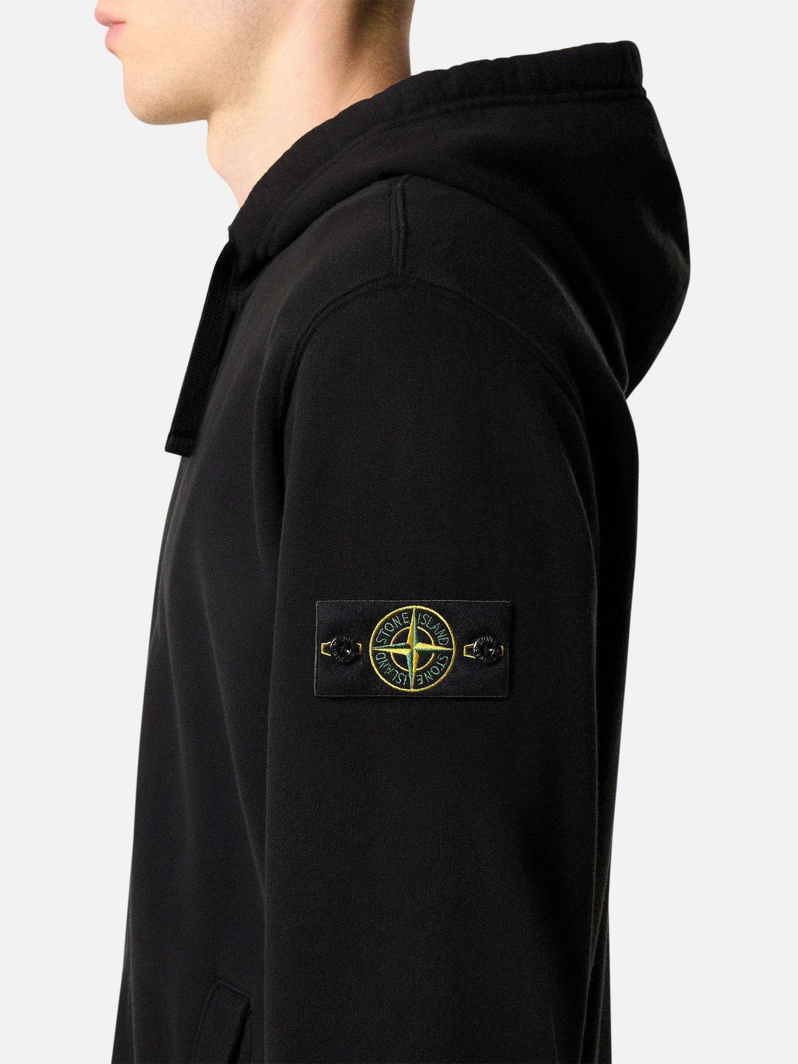 Regular-fit zip-up hooded sweatshirt with ribbed inserts - BoUvy