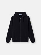 Regular-fit zip-up hooded sweatshirt with ribbed inserts - BoUvy