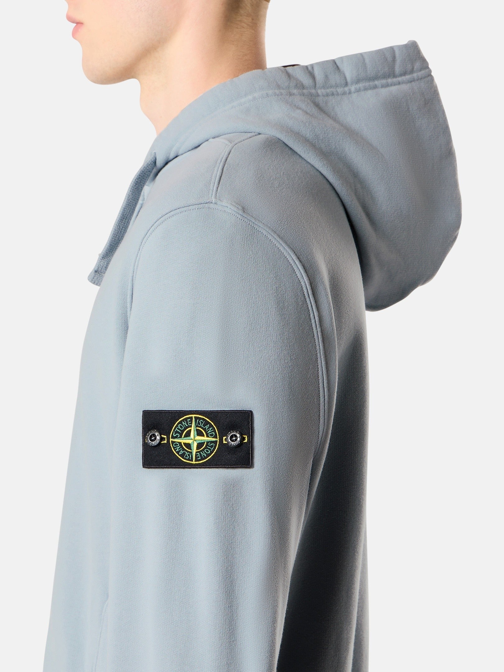Regular-fit zip-up hooded sweatshirt with ribbed inserts - BoUvy