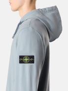 Regular-fit zip-up hooded sweatshirt with ribbed inserts - BoUvy