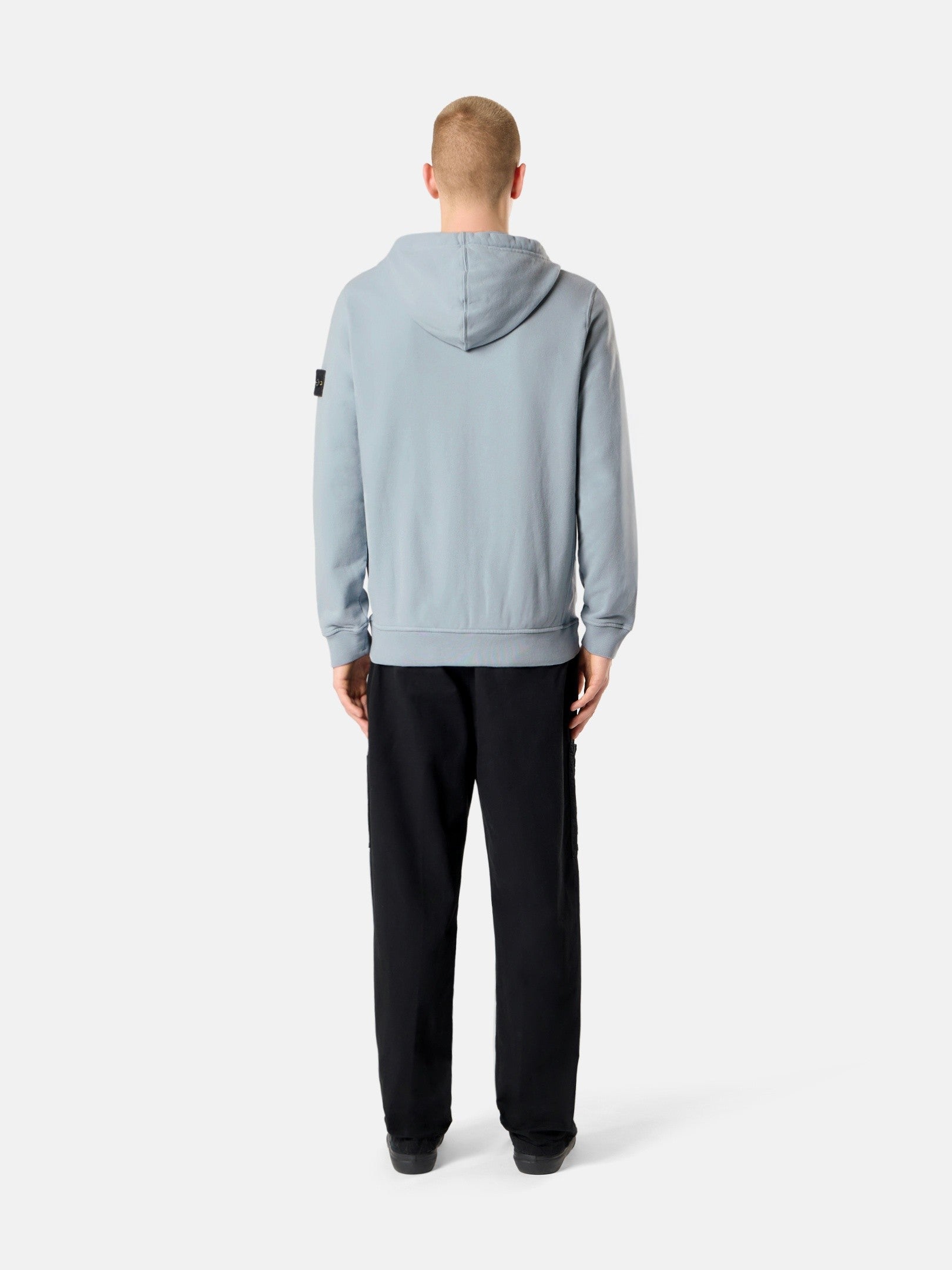 Regular-fit zip-up hooded sweatshirt with ribbed inserts - BoUvy