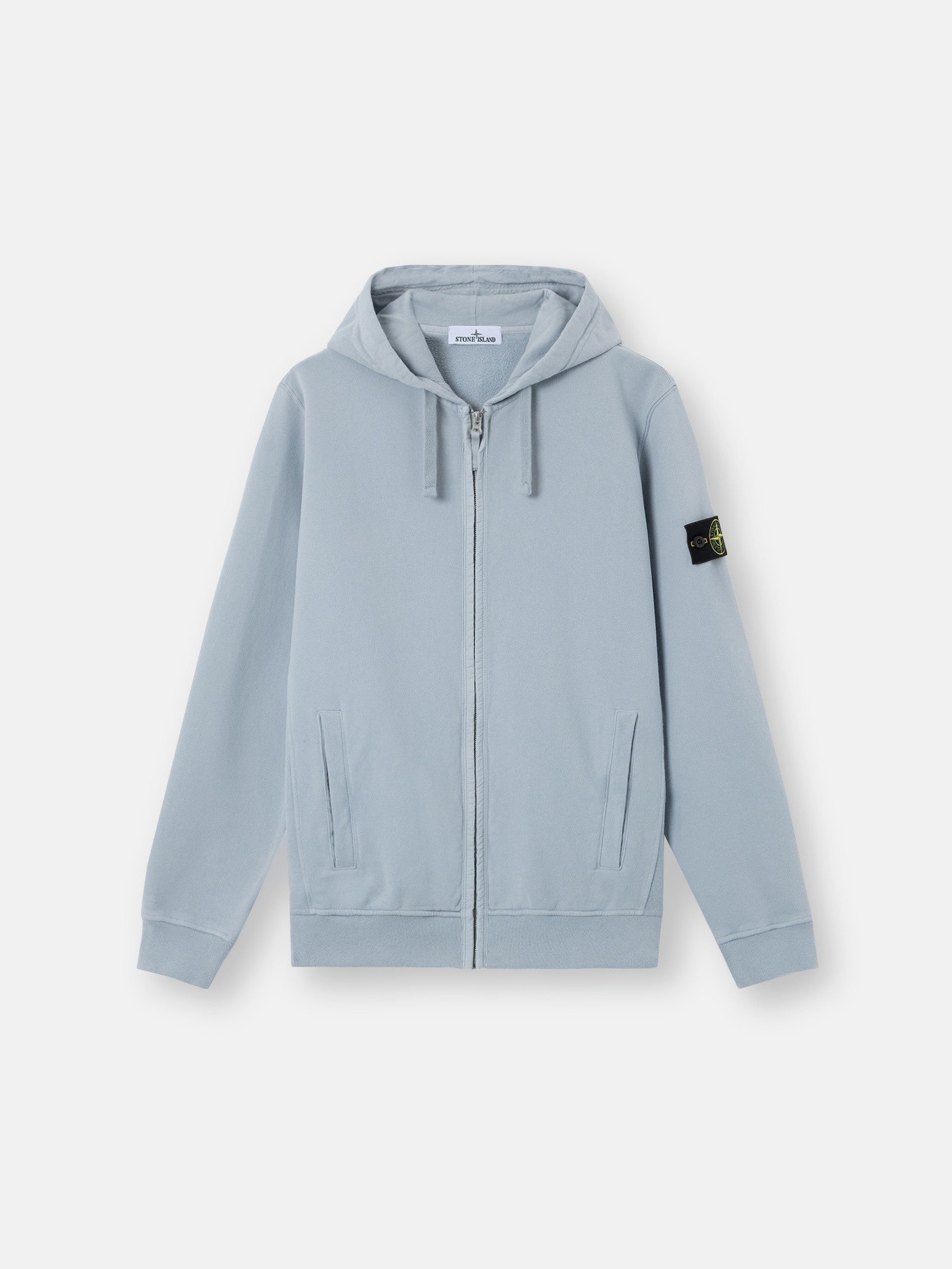 Regular-fit zip-up hooded sweatshirt with ribbed inserts - BoUvy