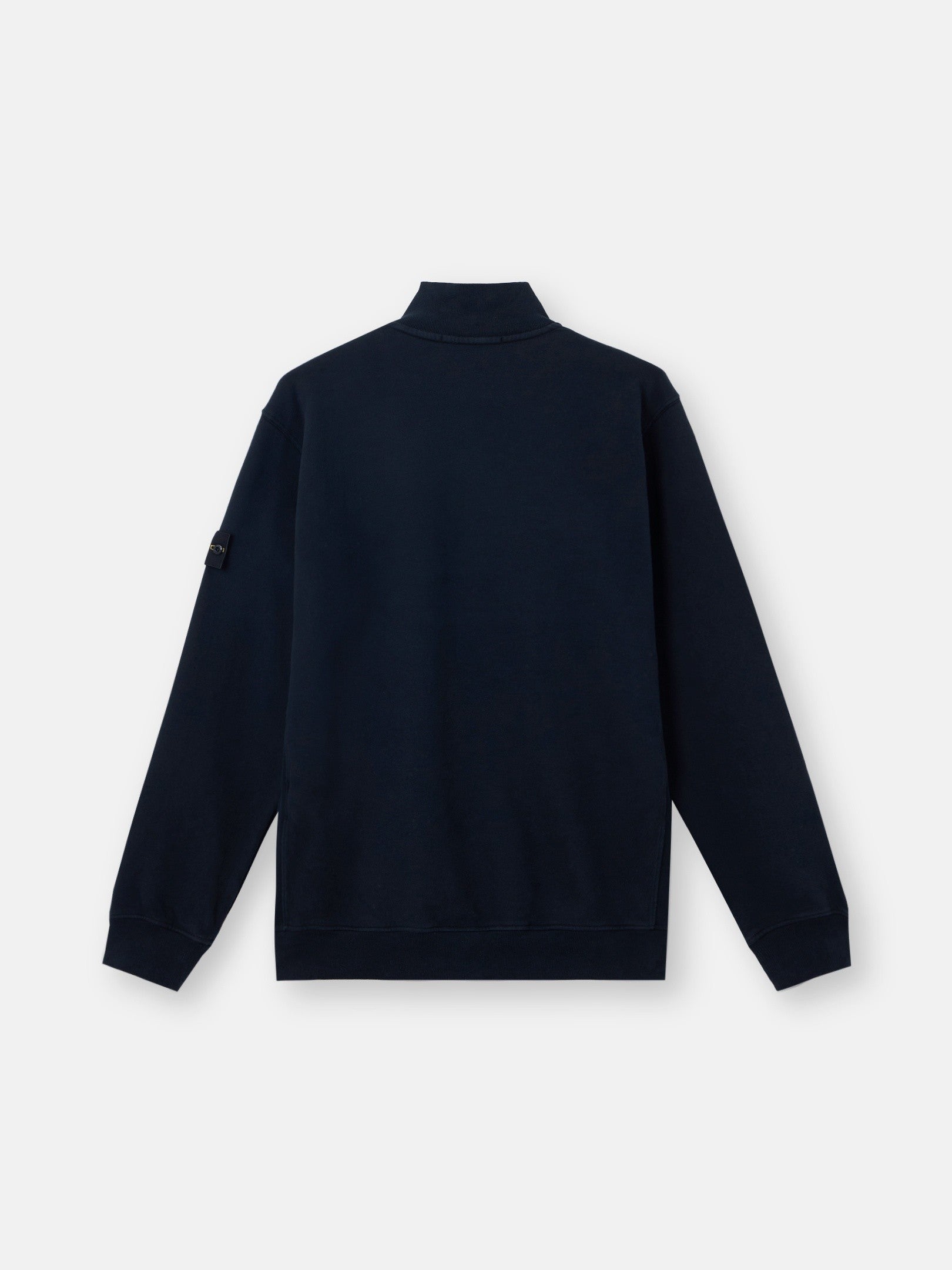 Regular-fit half-zip sweatshirt with ribbed inserts - BoUvy