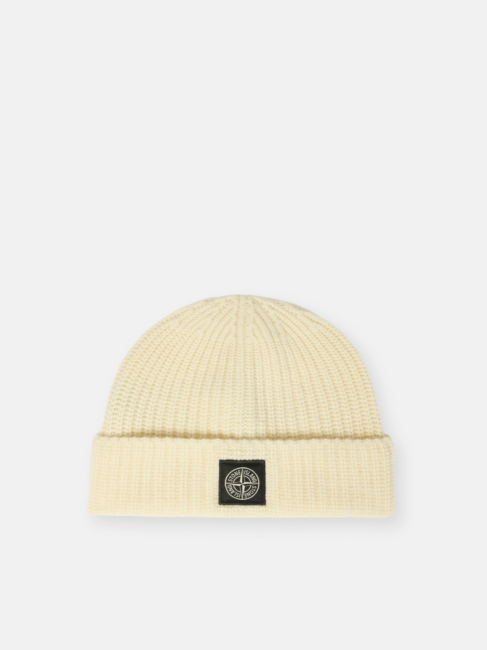 Ribbed knit beanie with Compass logo patch - BoUvy