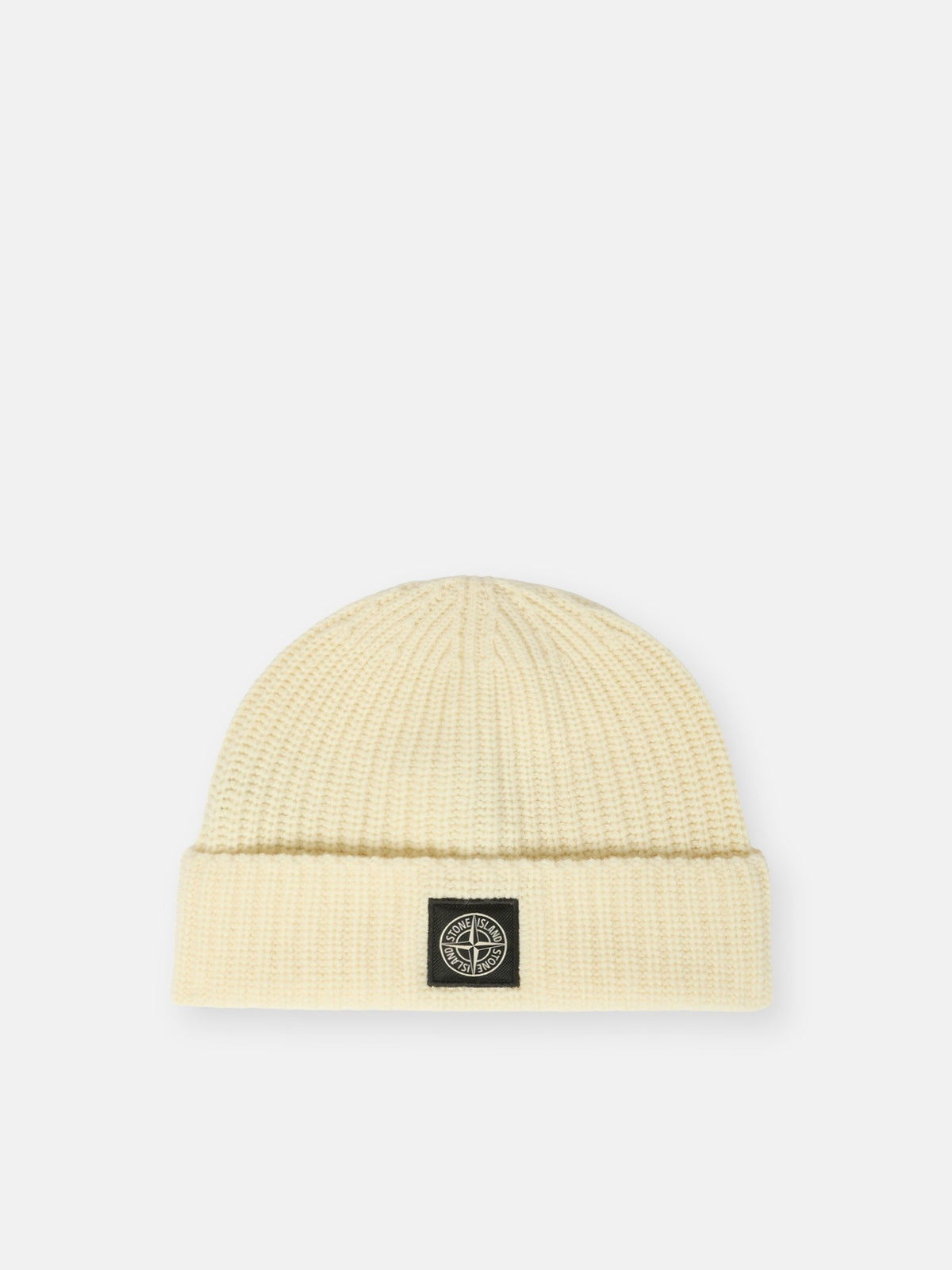 Ribbed knit beanie with Compass logo patch - BoUvy