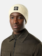 Ribbed knit beanie with Compass logo patch - BoUvy