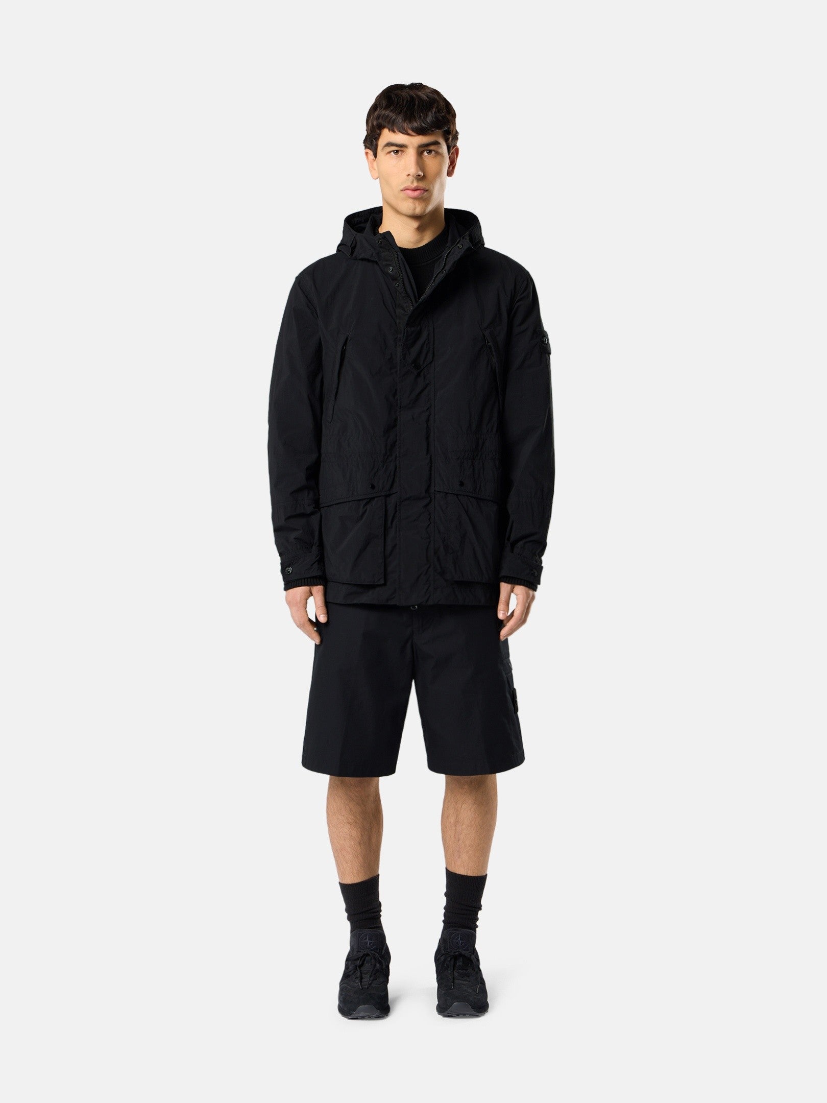Short parka with anti-drop finish - BoUvy