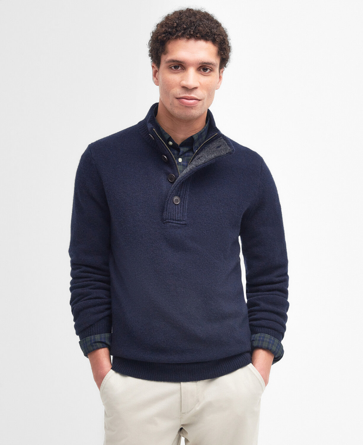 Essential Patch Half Zip Knitted Jumper | BoUvy
